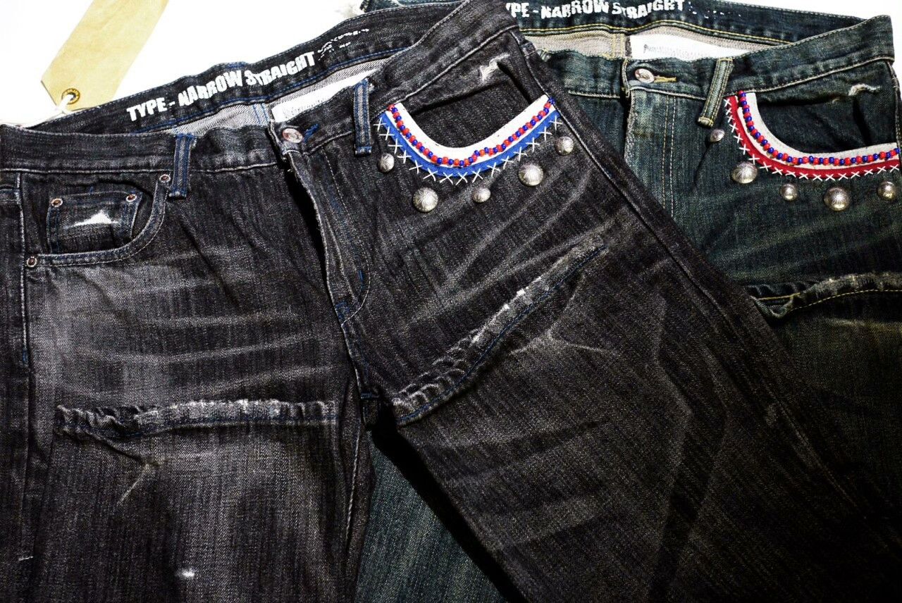 Neighborhood Neighborhood Beaded Savage Narrow Denim Black Size US 34 / EU 50 - 9 Thumbnail