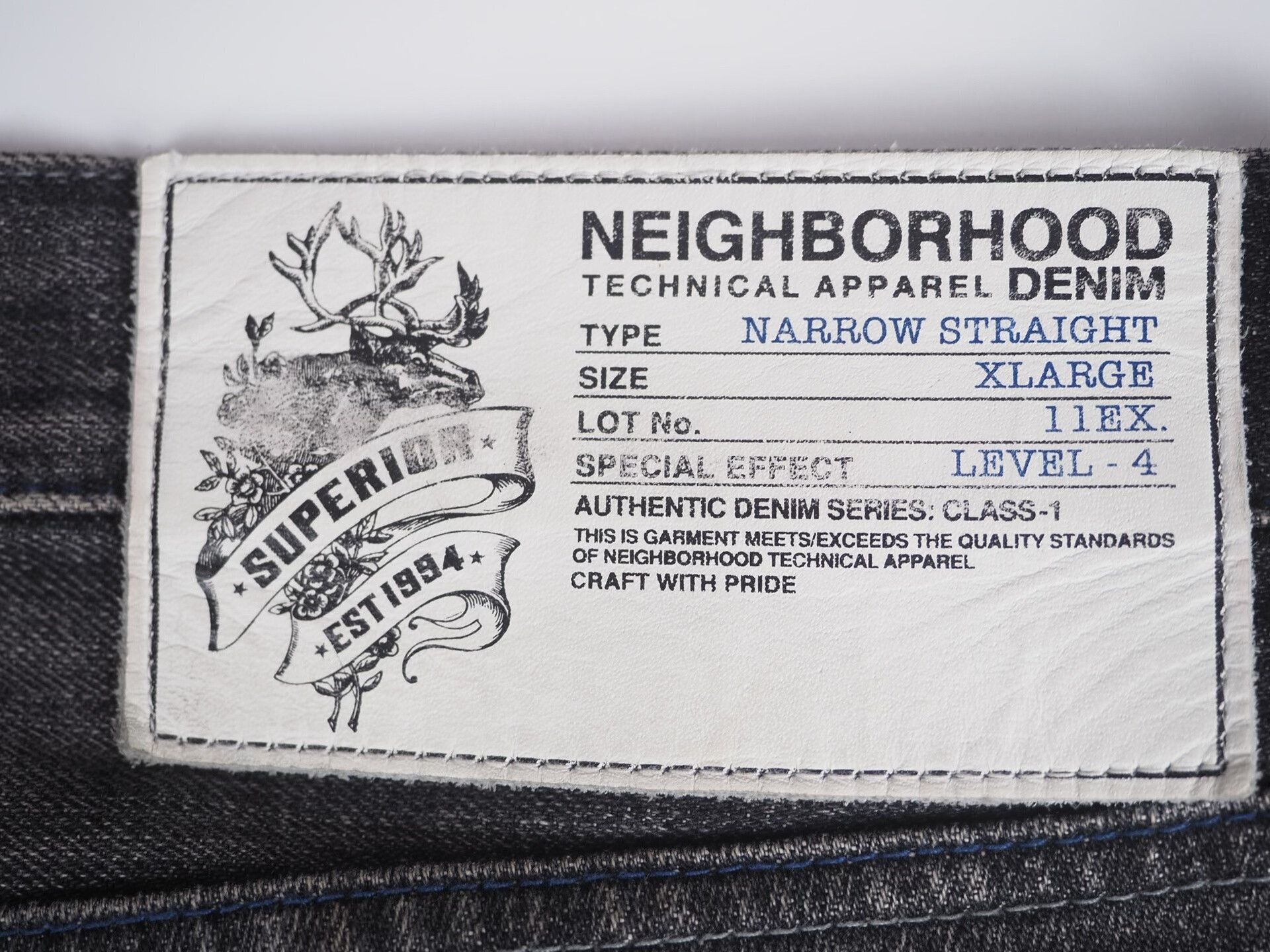 Neighborhood Neighborhood Beaded Savage Narrow Denim Black Size US 34 / EU 50 - 7 Thumbnail