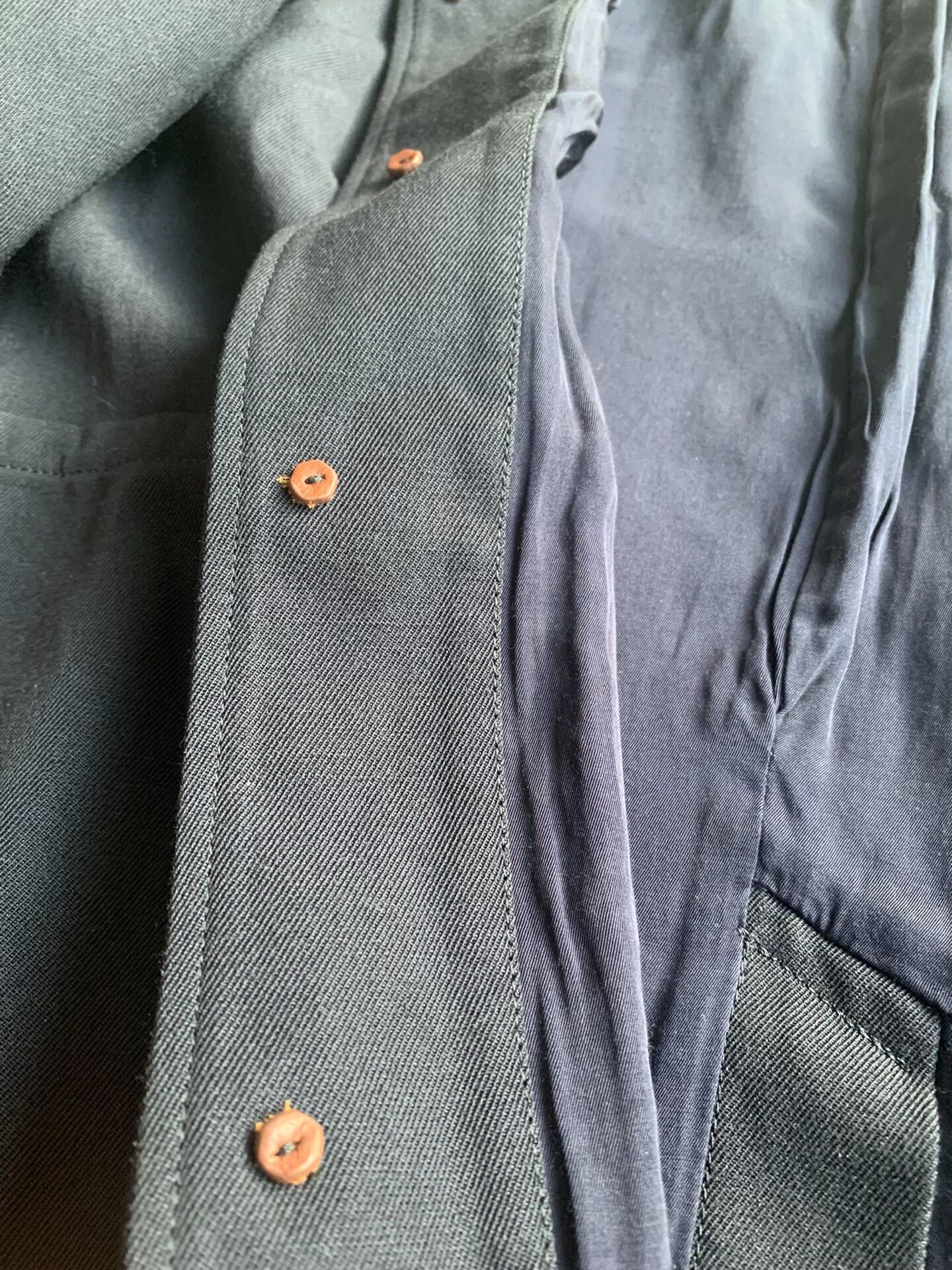 Visvim navy wool-linen blend casual jacket Size US L / EU 52-54 / 3 - 9 Thumbnail