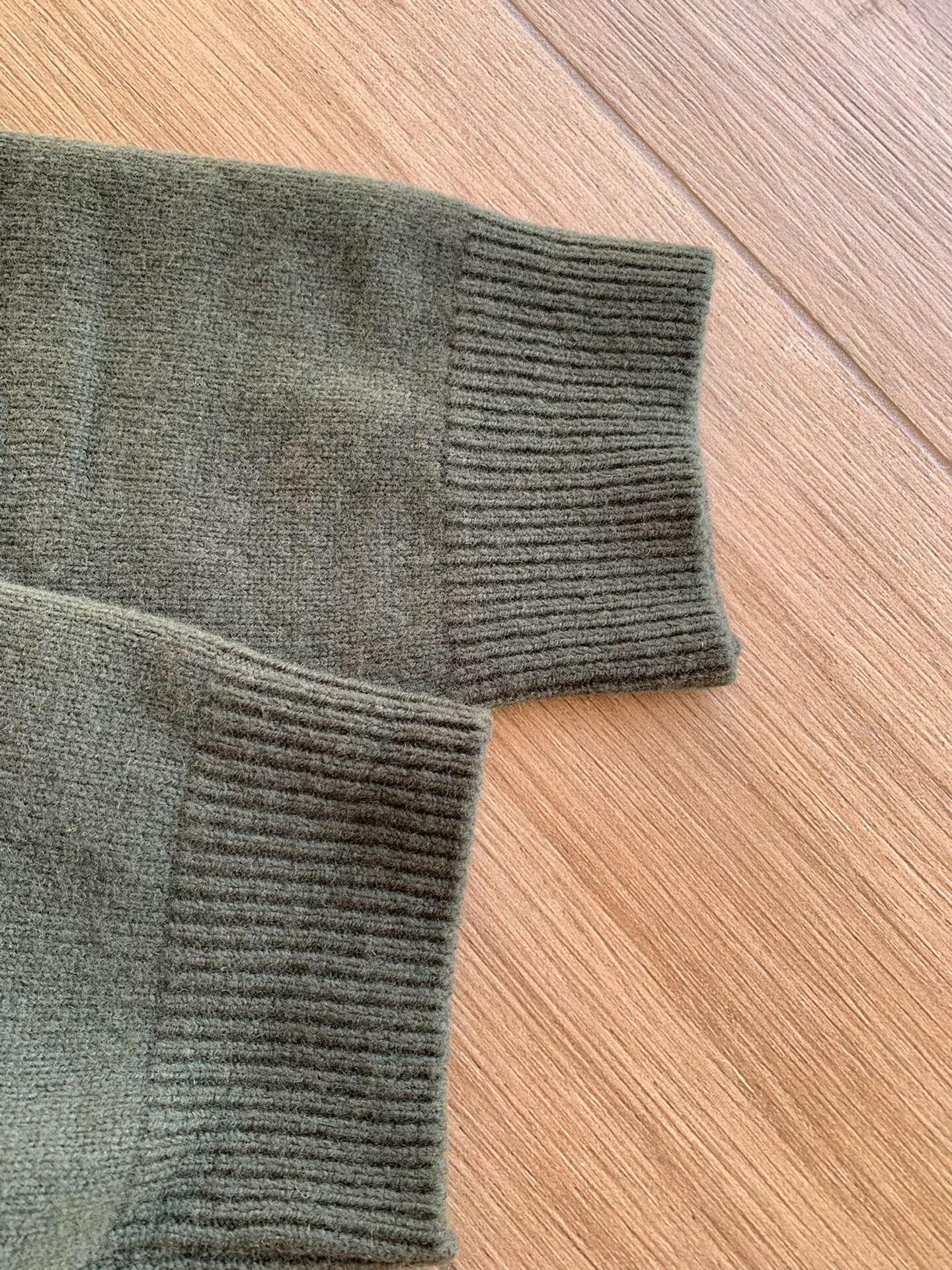 Japanese Brand stylish men's cashmere wool sweater in green Size US XL / EU 56 / 4 - 6 Thumbnail