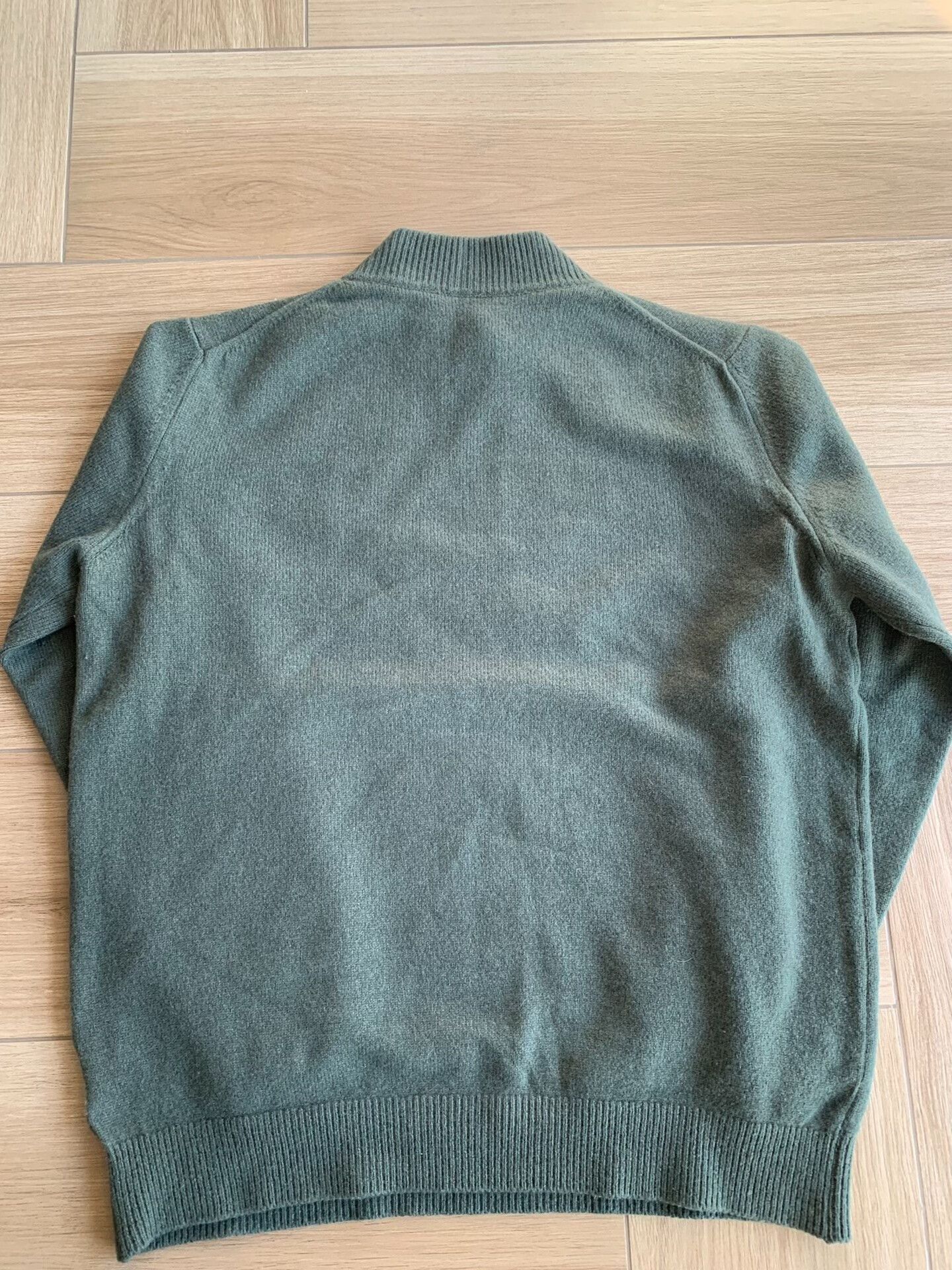 Japanese Brand stylish men's cashmere wool sweater in green Size US XL / EU 56 / 4 - 2 Thumbnail
