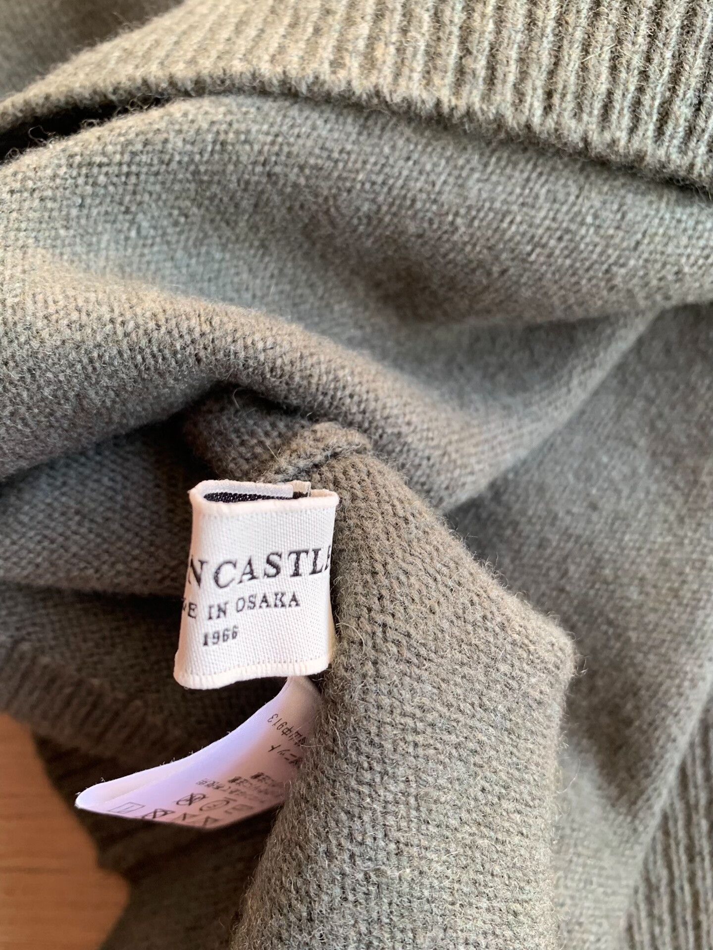 Japanese Brand stylish men's cashmere wool sweater in green Size US XL / EU 56 / 4 - 5 Thumbnail
