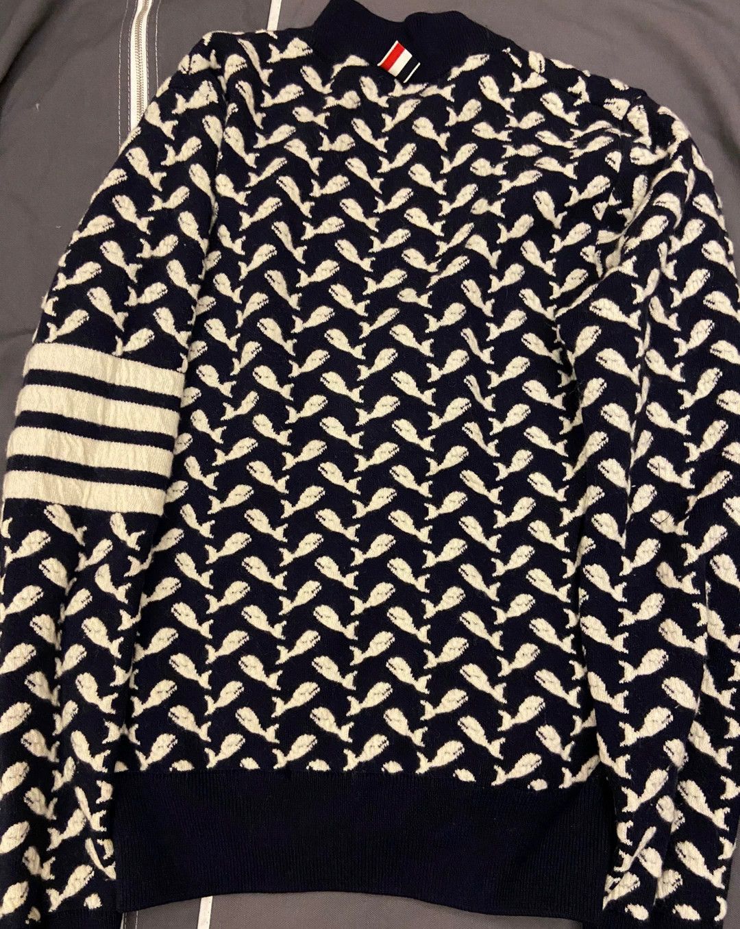 Thom Browne thom browne whale embroidery baseball jacket Size US M / EU 48-50 / 2 - 2 Thumbnail