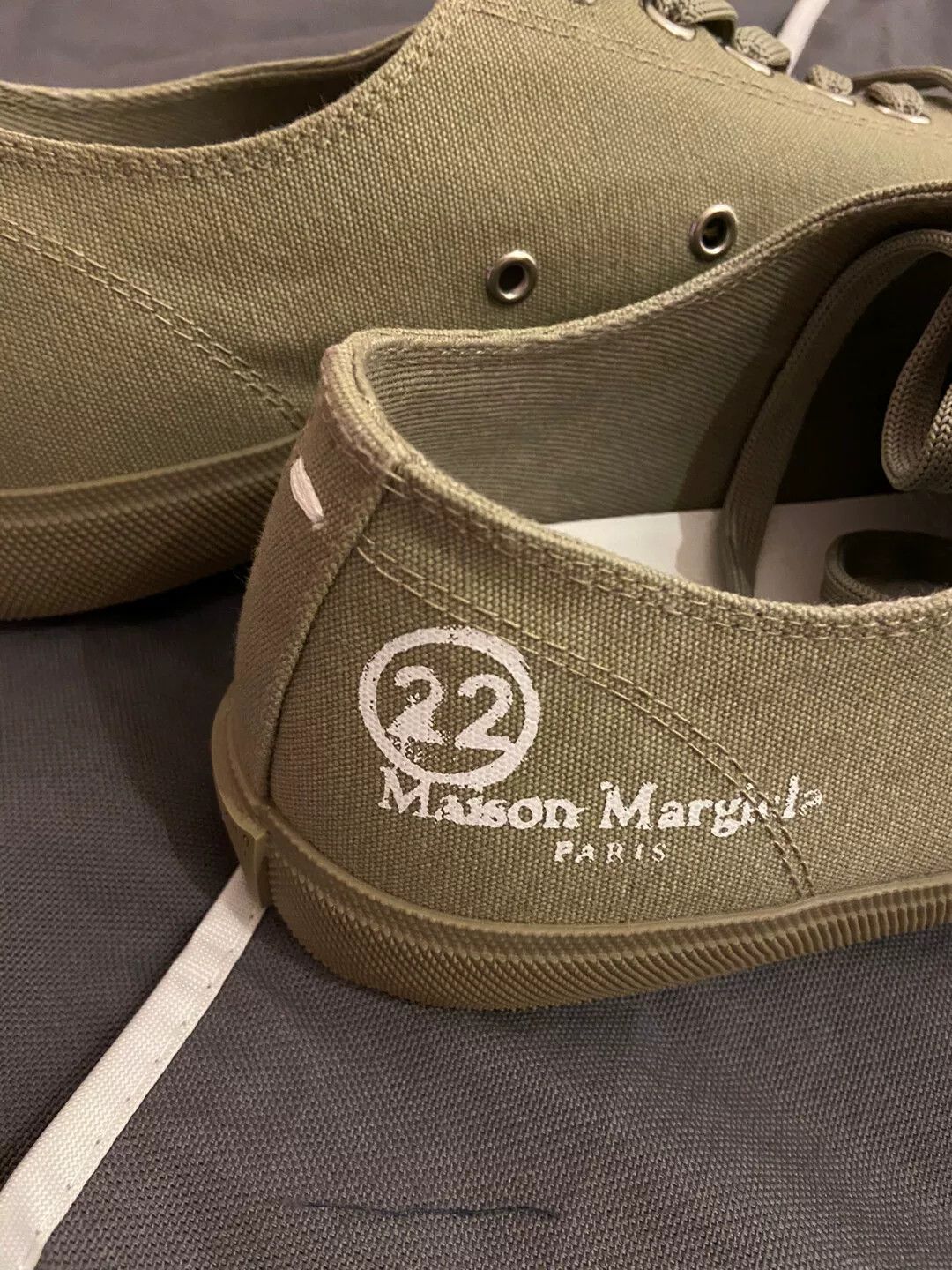 Vintage majiira tabi canvas shoes in green Size US 11 / EU 44 - 2 Thumbnail