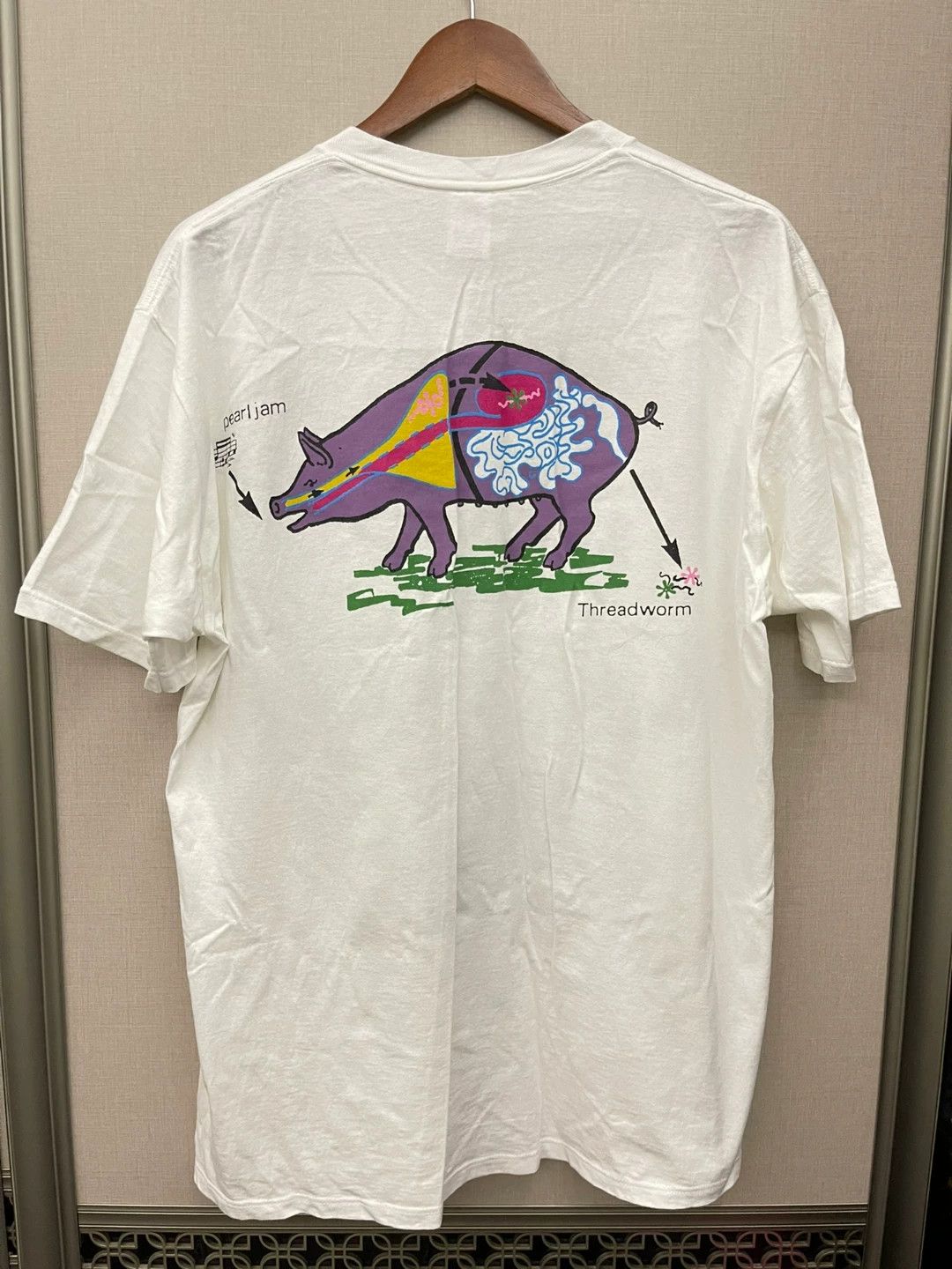 Vintage pearl jam vintage graphic t-shirt 1993 Size US XL / EU 56 / 4 - 2 Thumbnail