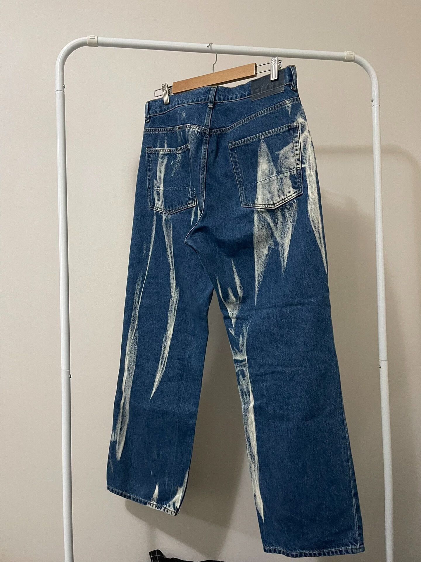 Vintage classic third cut splatter denim pants Size US 30 / EU 46 - 2 Thumbnail