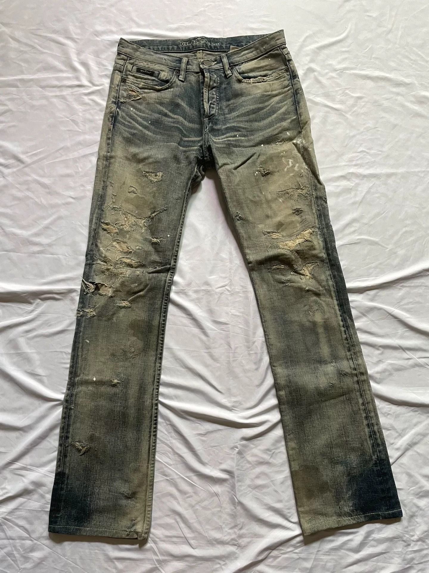 Japanese Brand delay by wins distressed denim jeans Size US 26 / EU 42 - 2 Thumbnail