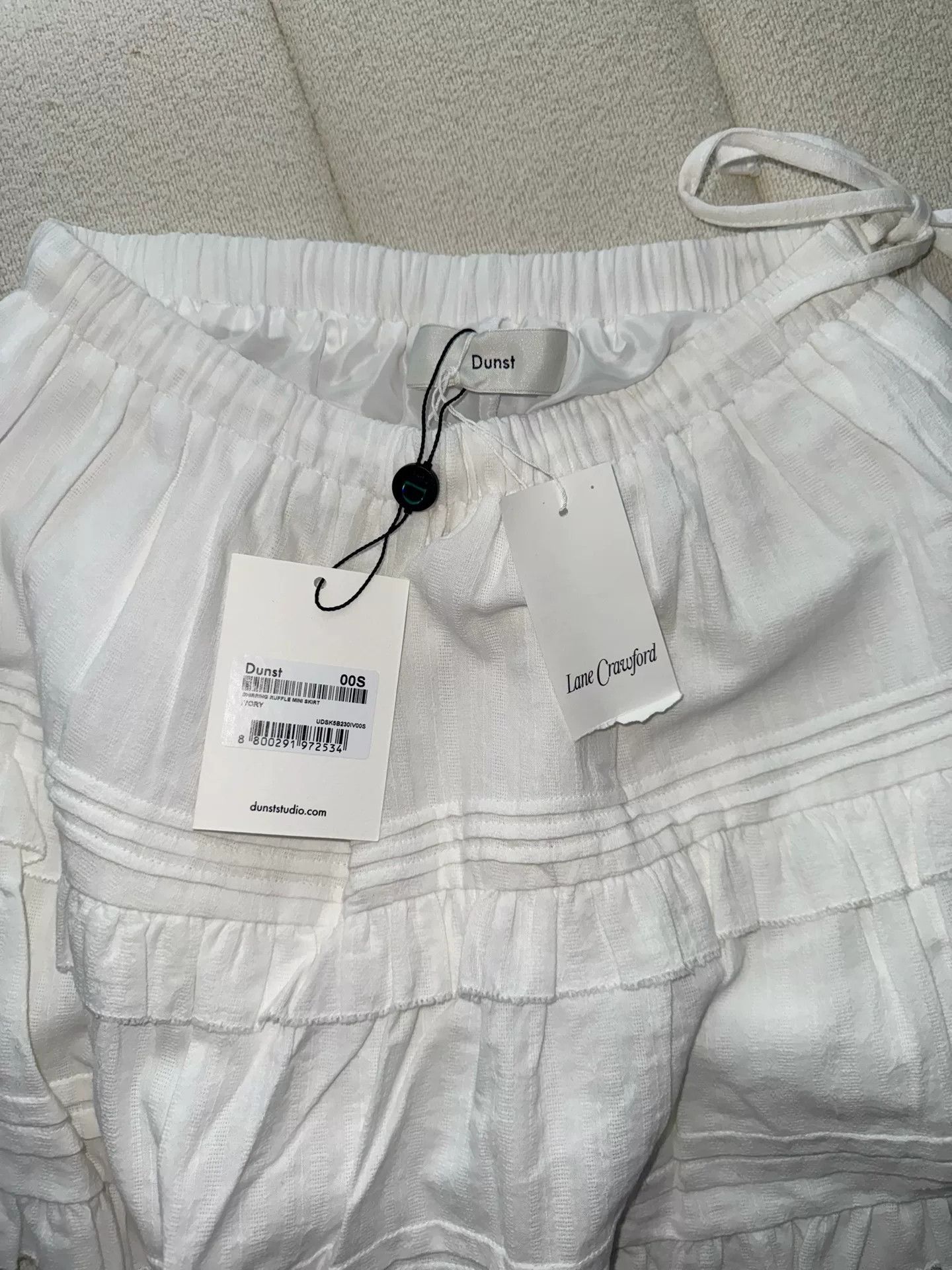 Japanese Brand new dunst shirring ruffle tiered skirt Size 23" - 6 Thumbnail