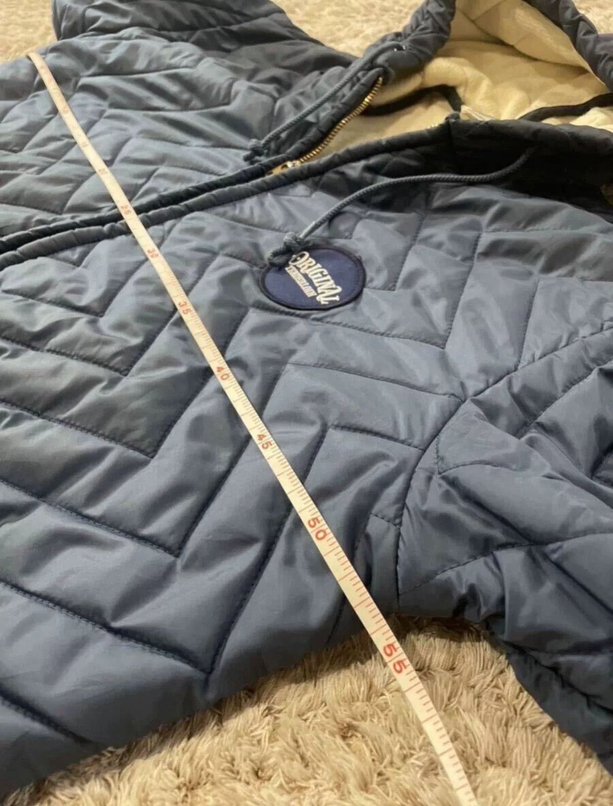 Japanese Brand navy quilted hooded jacket with fleece lining Size US S / EU 44-46 / 1 - 6 Thumbnail