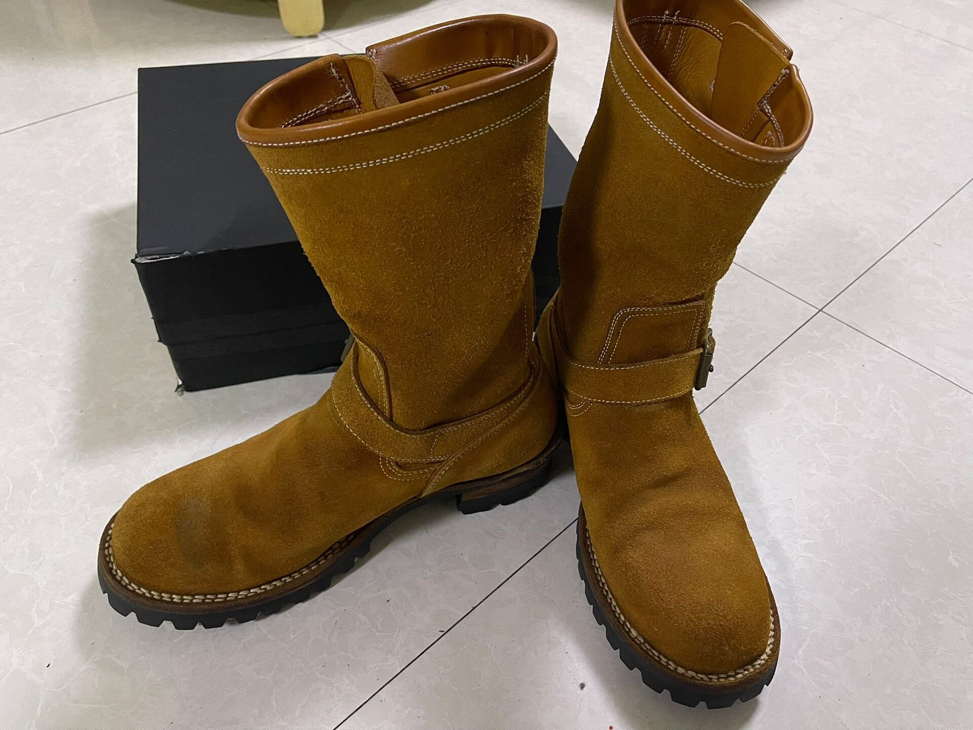 Japanese Brand vintage style suede engineer boots Size US 7.5 / EU 40-41 - 2 Thumbnail