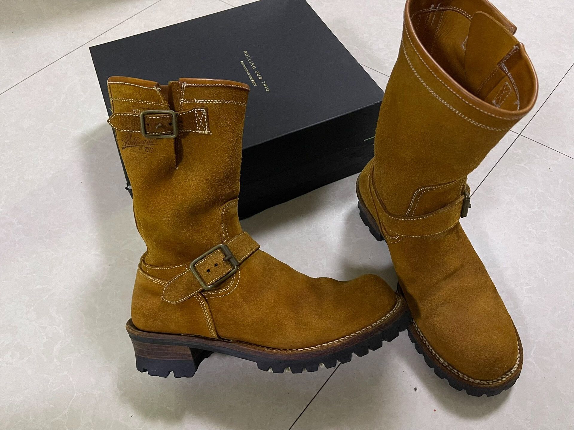 Japanese Brand vintage style suede engineer boots Size US 7.5 / EU 40-41 - 3 Thumbnail
