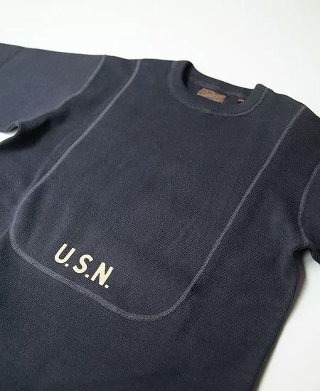 Freewheelers heavy-duty long sleeve navy tee shirt Size US S / EU 44-46 / 1 - 6 Thumbnail