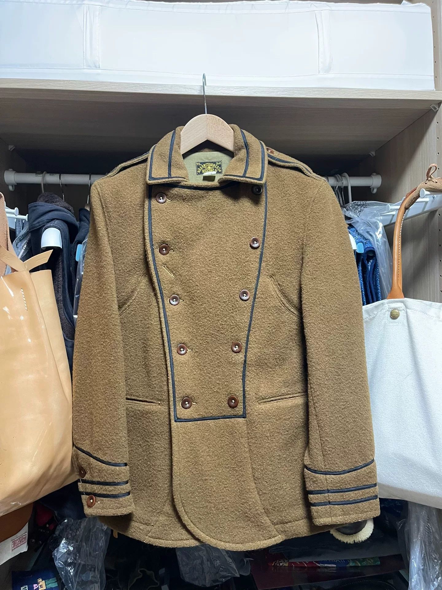 Japanese Brand khaki seaman's deck coat "san pablo" Size US S / EU 44-46 / 1 - 4 Thumbnail