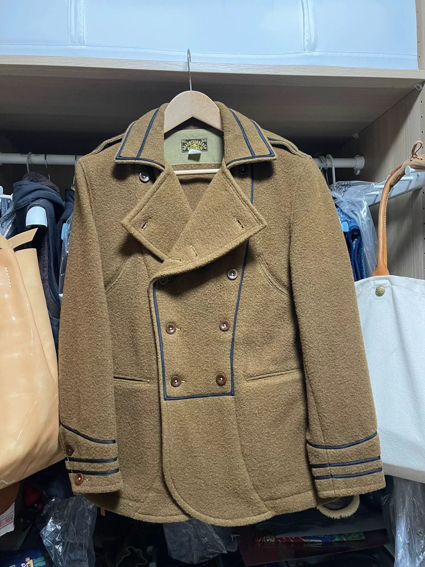 Japanese Brand khaki seaman's deck coat "san pablo" Size US S / EU 44-46 / 1 - 6 Thumbnail