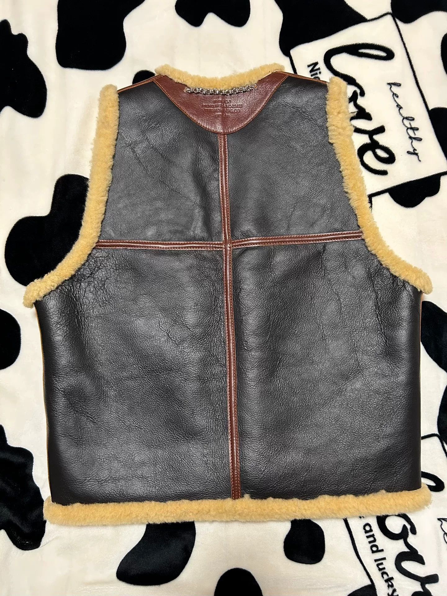 Japanese Brand fur-lined leather vest for stylish layering Size US M / EU 48-50 / 2 - 4 Thumbnail
