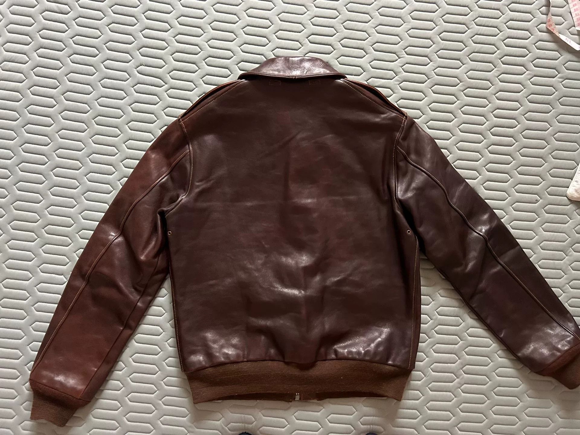 Japanese Brand soft brown A2 pilot jacket with colorful details Size US M / EU 48-50 / 2 - 2 Thumbnail