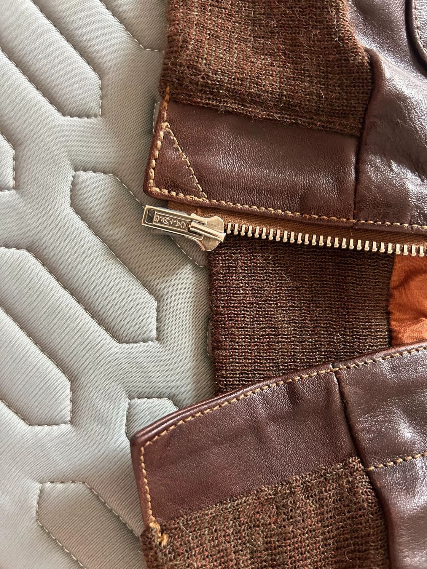 Japanese Brand soft brown A2 pilot jacket with colorful details Size US M / EU 48-50 / 2 - 5 Thumbnail
