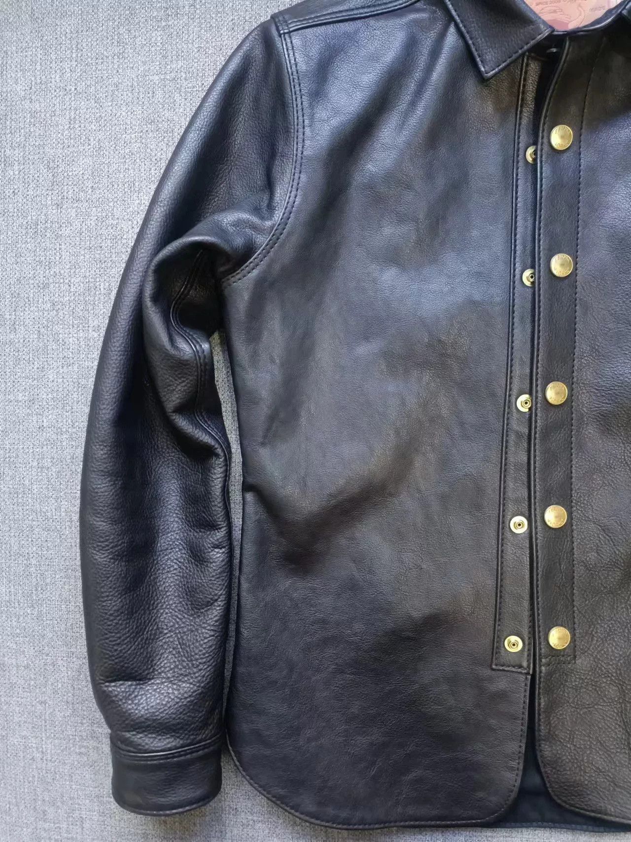 Japanese Brand black leather button-up shirt Size US M / EU 48-50 / 2 - 3 Thumbnail