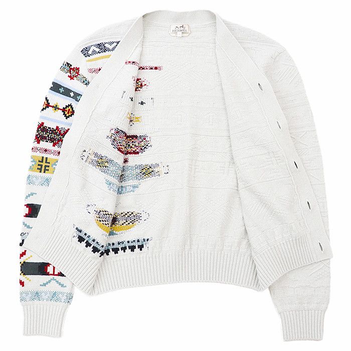 Hermes Hermes Hermes Wool Cashmere Knit Cardigan Textile Tops DUTY FREE for USA Size ONE SIZE - 9 Thumbnail
