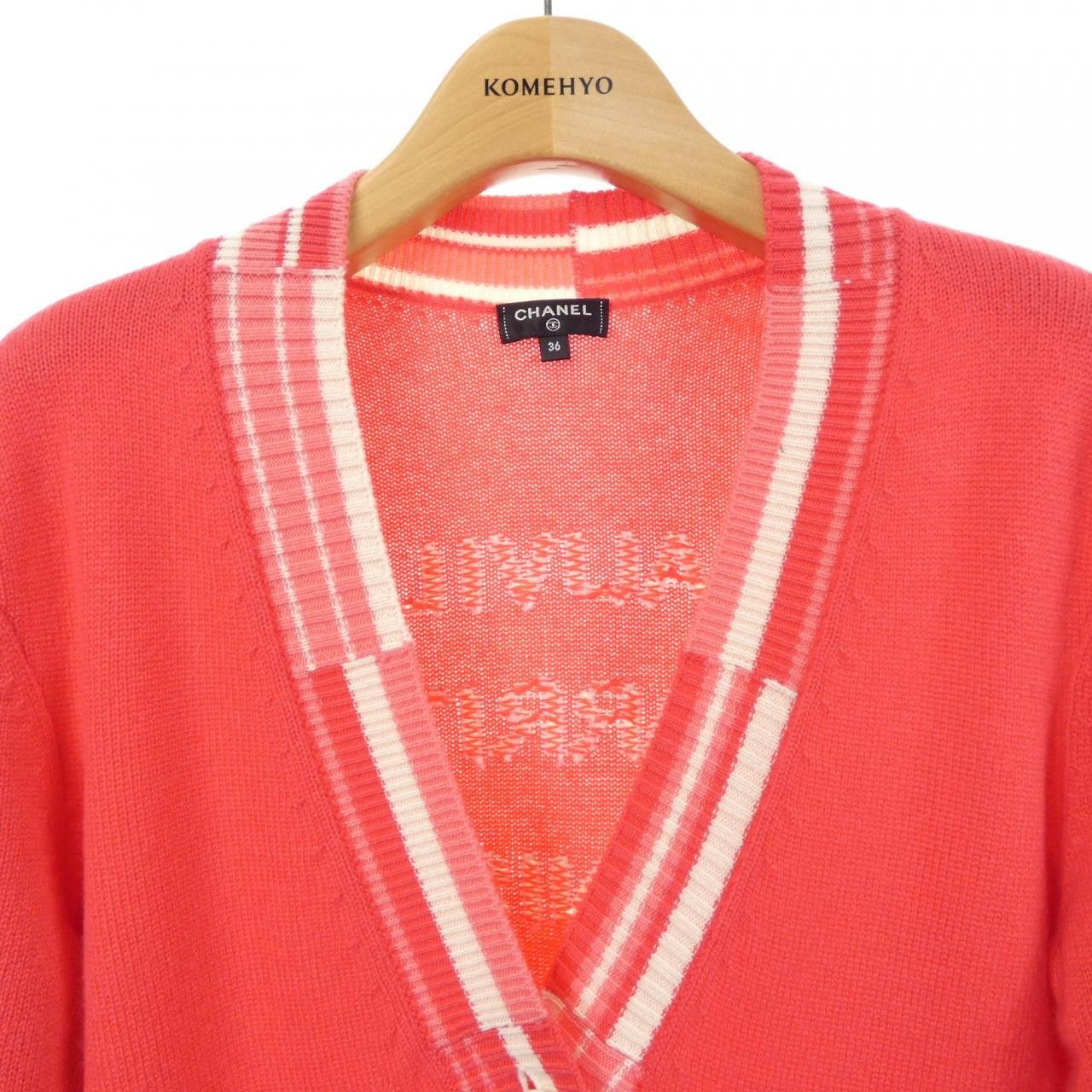 Chanel Chanel Chanel P60731K46366 100% Cashmere Cardigan Textile Tops P60731K46366 DUTY FREE for USA Size ONE SIZE - 6 Thumbnail