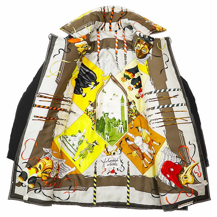 Hermes Hermes Hermès LE CARNAVAL DE VENISE38 Silk Padded Coat Textile Outerwear DUTY FREE for USA Size ONE SIZE - 6 Thumbnail