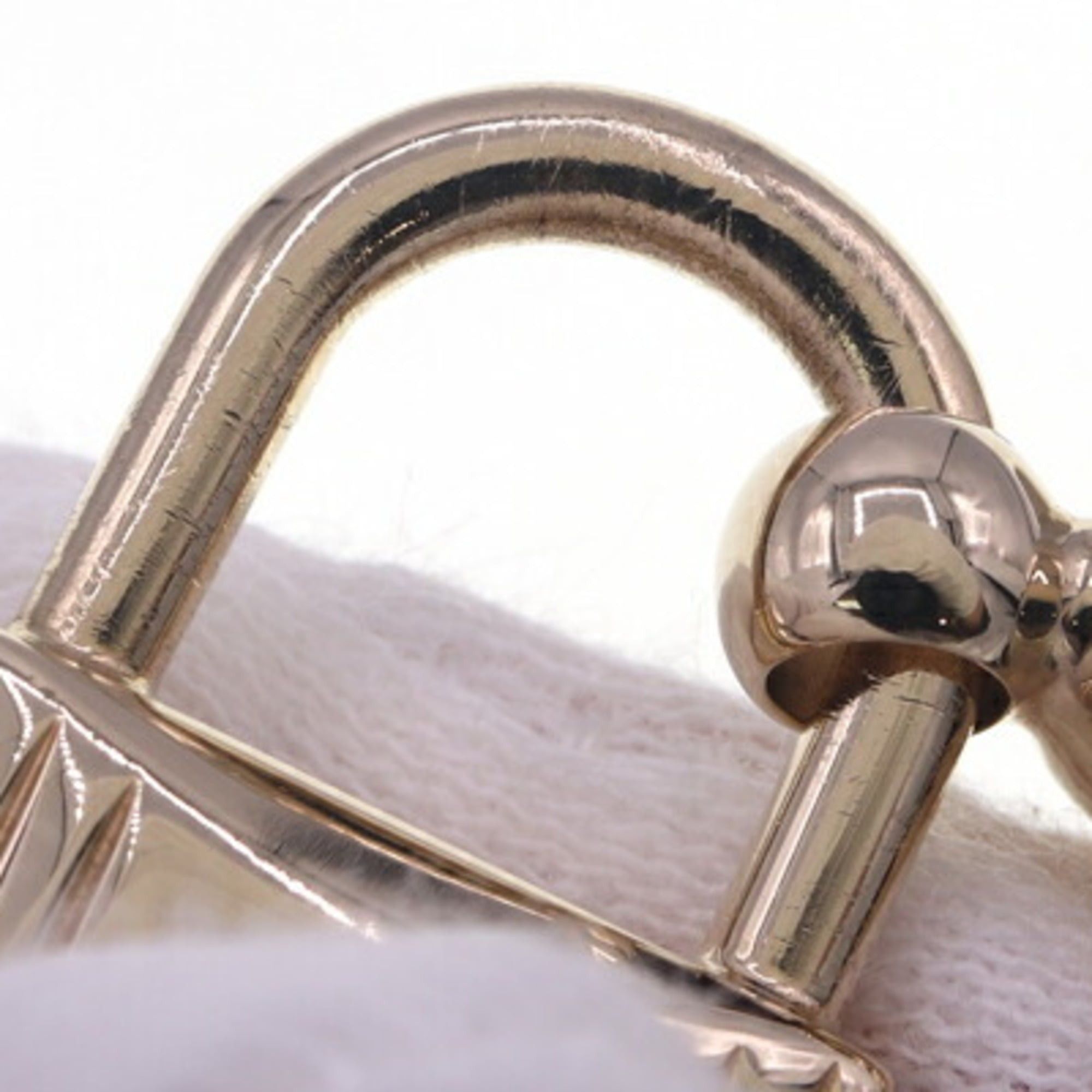 Hermes Hermes scarf ring, gold metal loop charm, padlock, clasp, women's, HERMES Size ONE SIZE - 4 Thumbnail