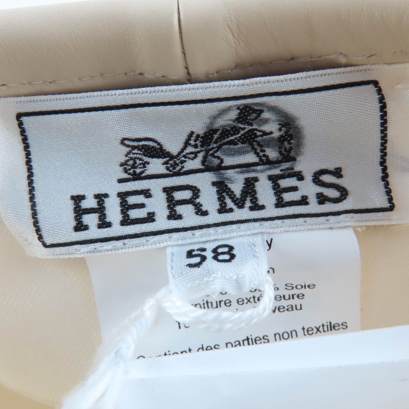Hermes Hermes Hermès Saint Honor Serie Metal Leather Beret58 Textile Hats DUTY FREE for USA Size ONE SIZE - 8 Thumbnail