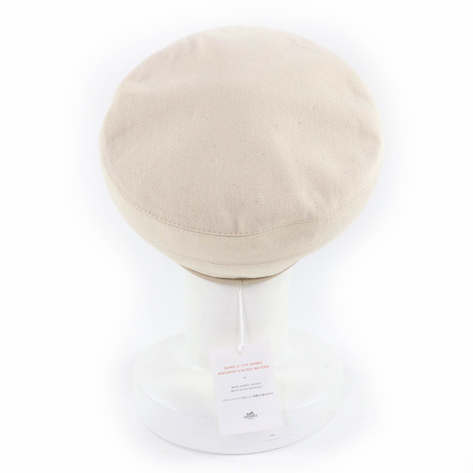 Hermes Hermes Hermès Saint Honor Serie Metal Leather Beret58 Textile Hats DUTY FREE for USA Size ONE SIZE - 4 Thumbnail