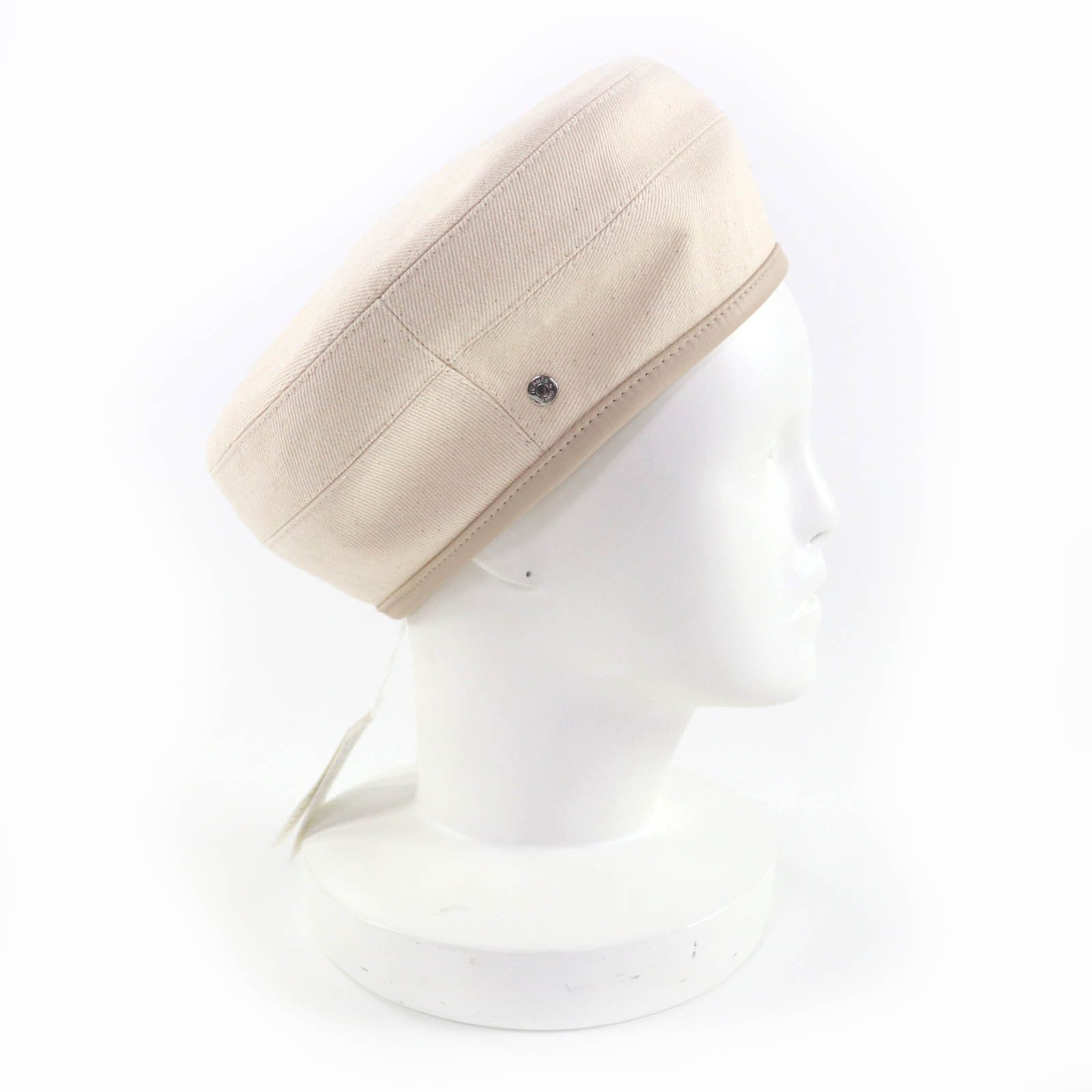 Hermes Hermes Hermès Saint Honor Serie Metal Leather Beret58 Textile Hats DUTY FREE for USA Size ONE SIZE - 5 Thumbnail