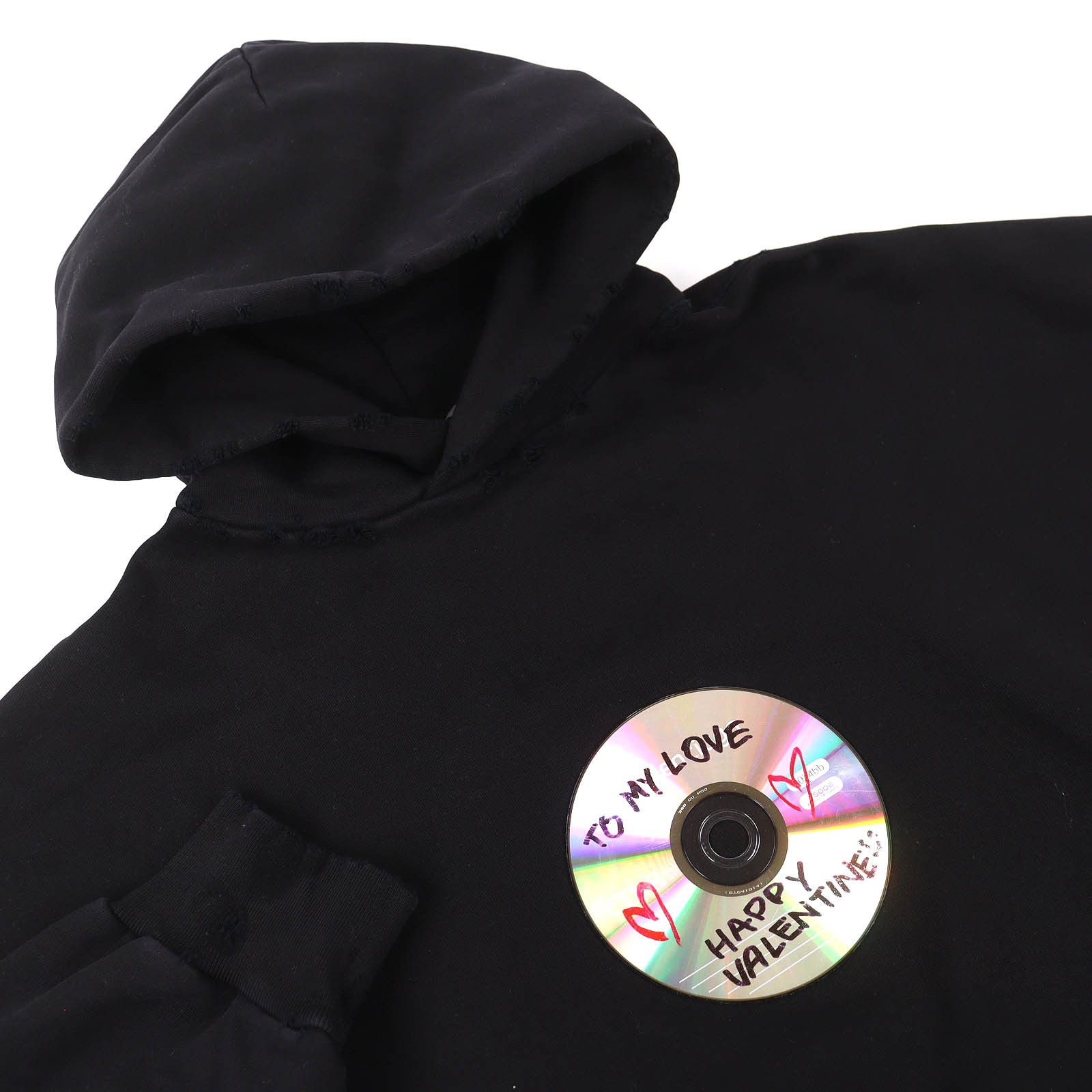 Balenciaga Balenciaga Balenciaga Valentine CD Hoodie Hoodie Textile Sweatshirts & Hoodies 739024 DUTY FREE for USA Size ONE SIZE - 3 Thumbnail