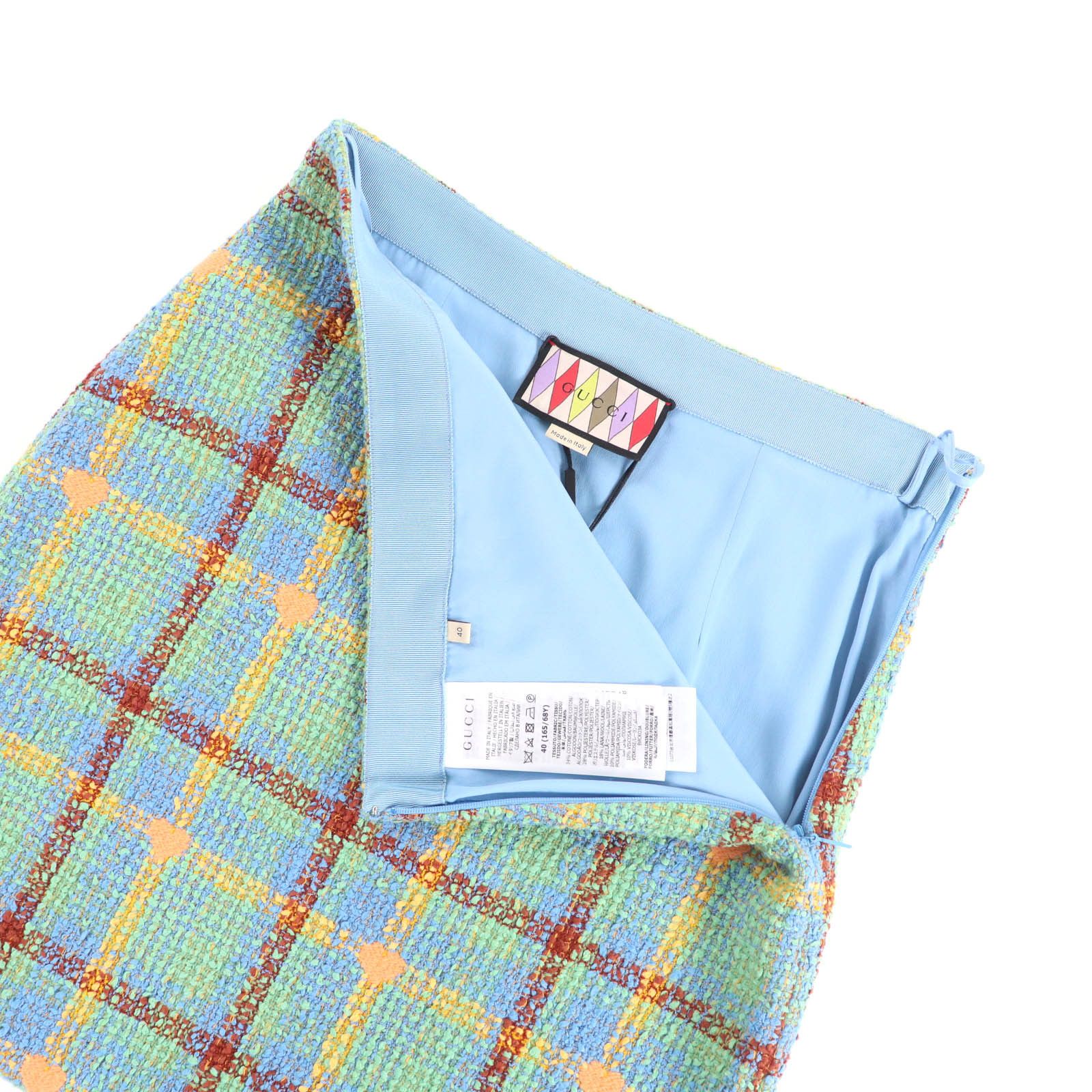 Gucci Gucci Gucci Tweed Cotton Skirt Textile Skirts 706948 DUTY FREE for USA Size ONE SIZE - 5 Thumbnail