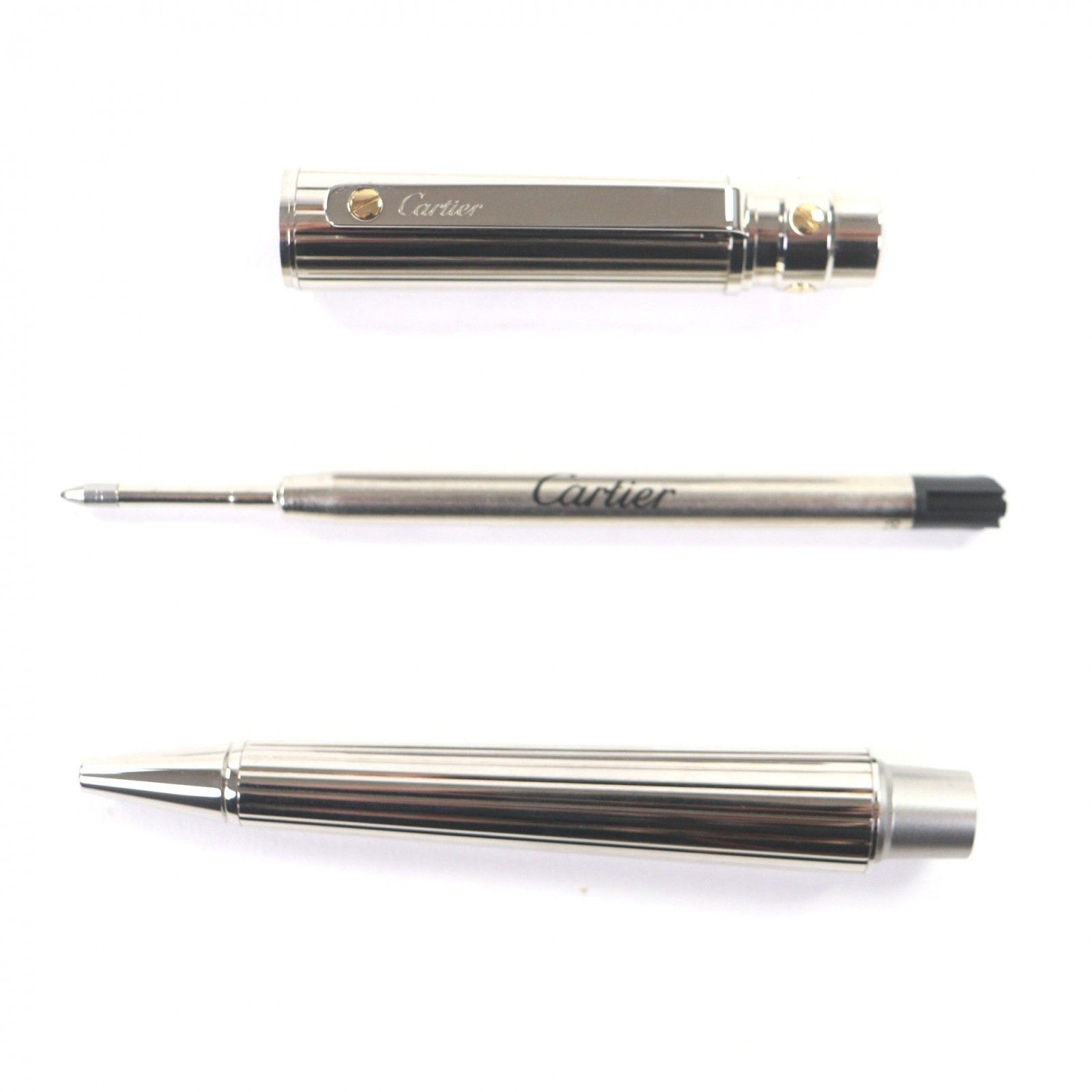 Cartier Cartier Cartier Santos de Cartier Silver Ballpoint Pen Precious Metal Pen DUTY FREE for USA Size ONE SIZE - 4 Thumbnail