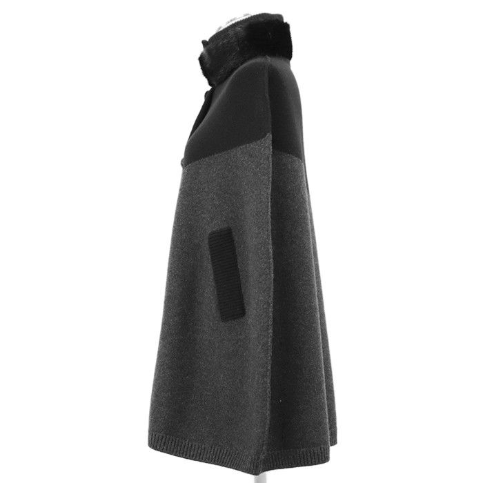 Louis Vuitton Louis Vuitton Louis Vuitton Wool Cashmere Mink Cape Textile Outerwear DUTY FREE for USA Size ONE SIZE - 7 Thumbnail