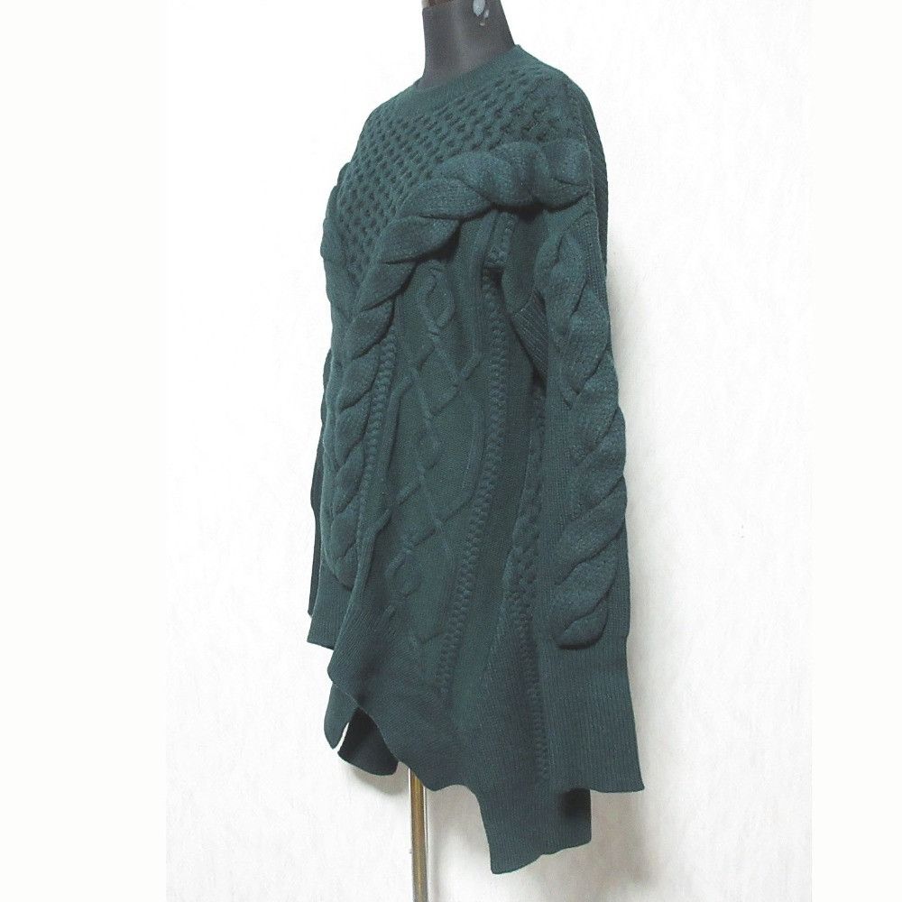 Other Other nagonstans Asymmetric Hem Cable Knit Sweater Textile Tops 470EA170-1920 DUTY FREE for USA Size ONE SIZE - 3 Thumbnail