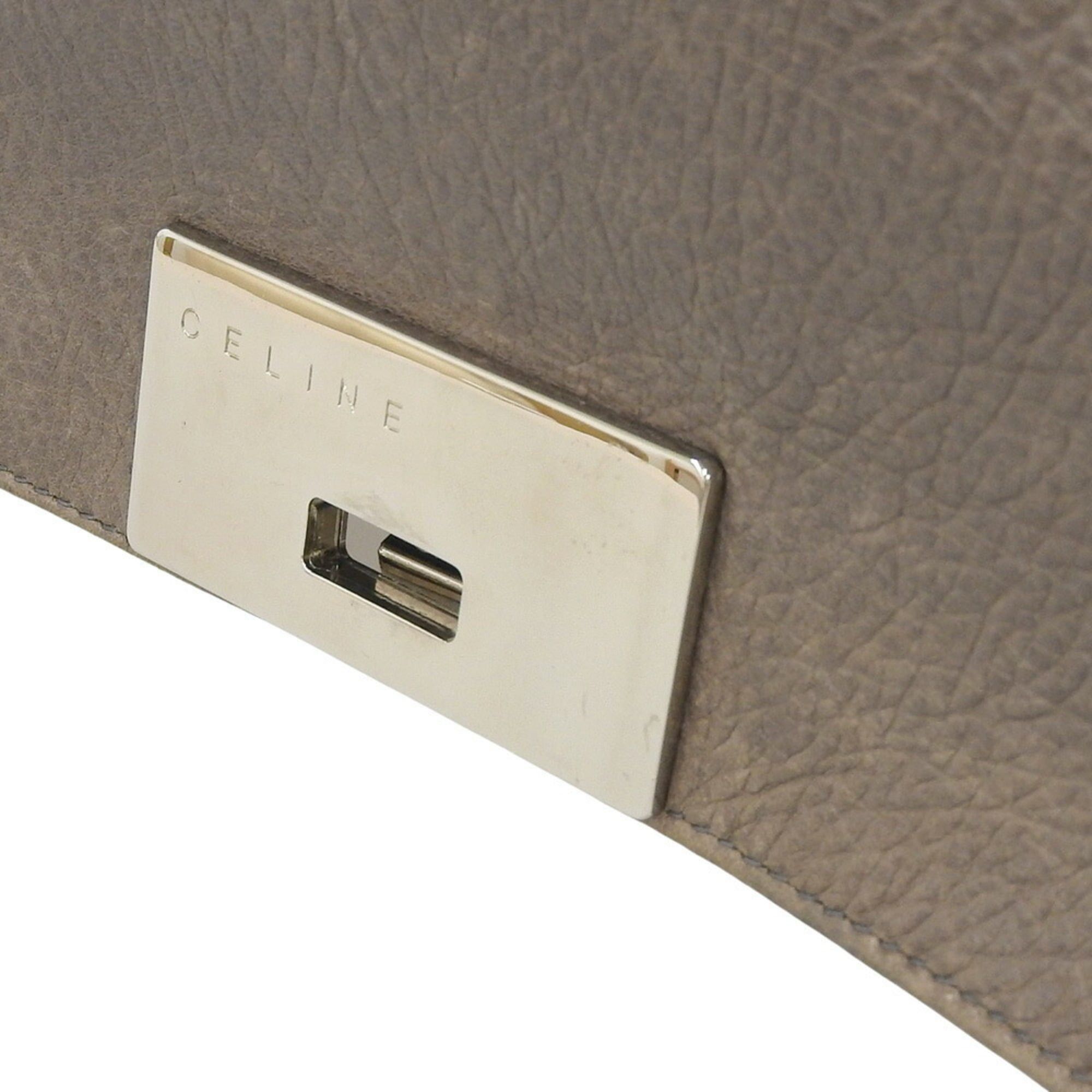 Celine Celine Bag Chain Shoulder Handbag 162293WLB 08IX Gray Leather Size ONE SIZE - 5 Thumbnail