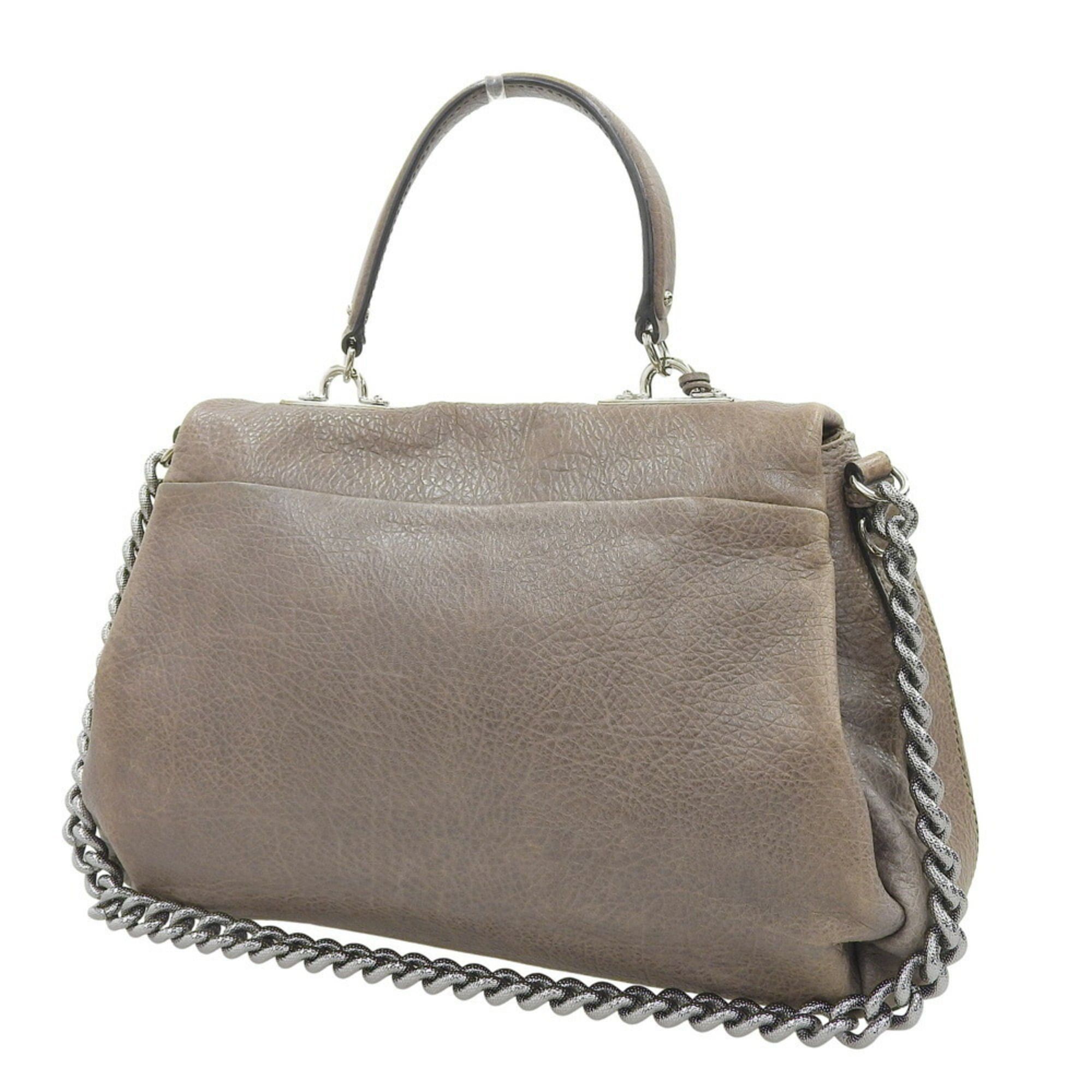 Celine Celine Bag Chain Shoulder Handbag 162293WLB 08IX Gray Leather Size ONE SIZE - 2 Thumbnail