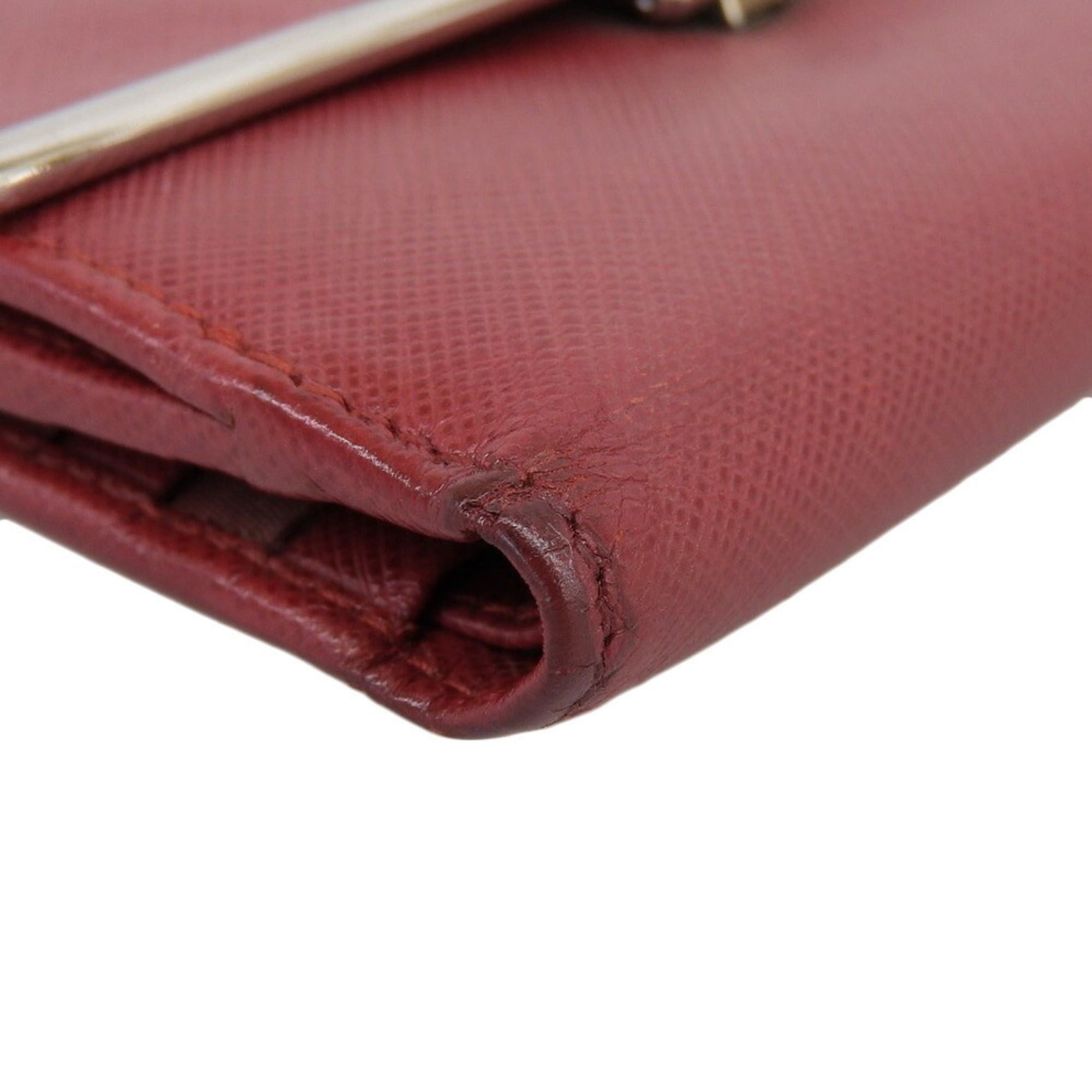 Salvatore Ferragamo Salvatore Ferragamo Gancini double bifold wallet in red leather Size ONE SIZE - 7 Thumbnail
