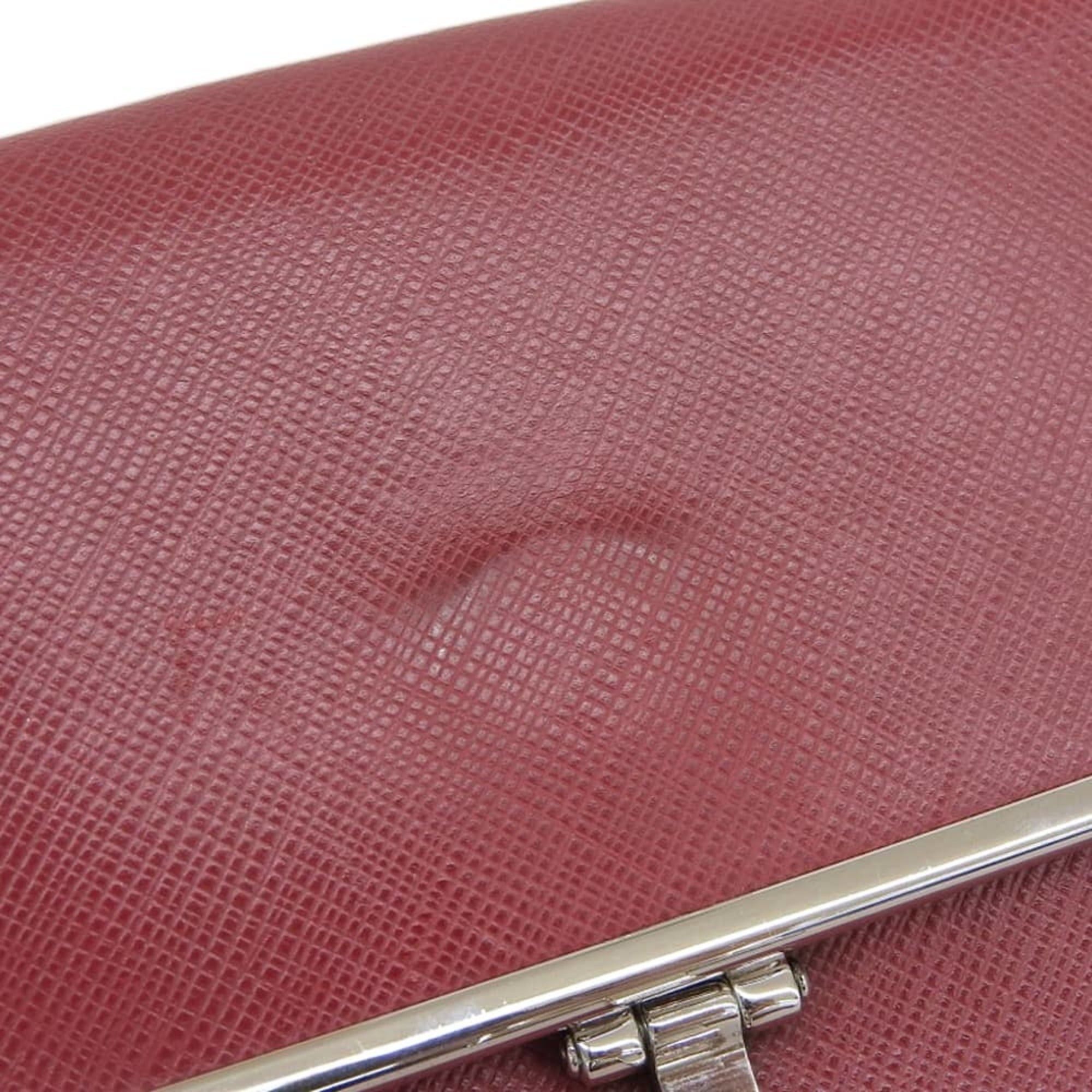 Salvatore Ferragamo Salvatore Ferragamo Gancini double bifold wallet in red leather Size ONE SIZE - 6 Thumbnail