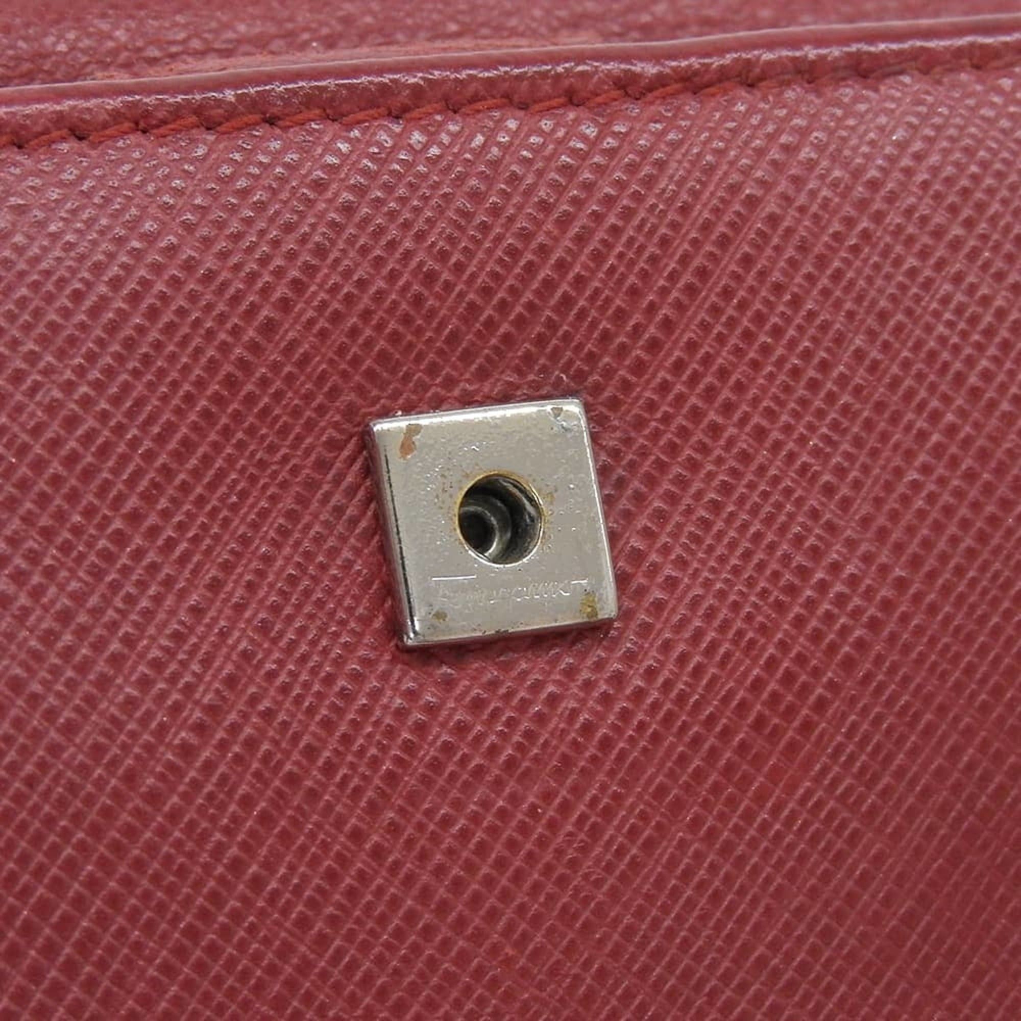 Salvatore Ferragamo Salvatore Ferragamo Gancini double bifold wallet in red leather Size ONE SIZE - 8 Thumbnail