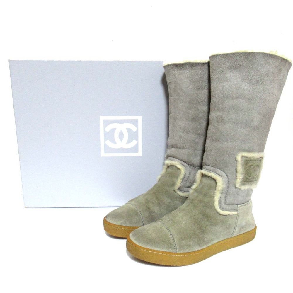 Chanel Chanel Chanel SPORTS Shearling Boots Fur Shoes DUTY FREE for USA Size ONE SIZE - 10 Thumbnail