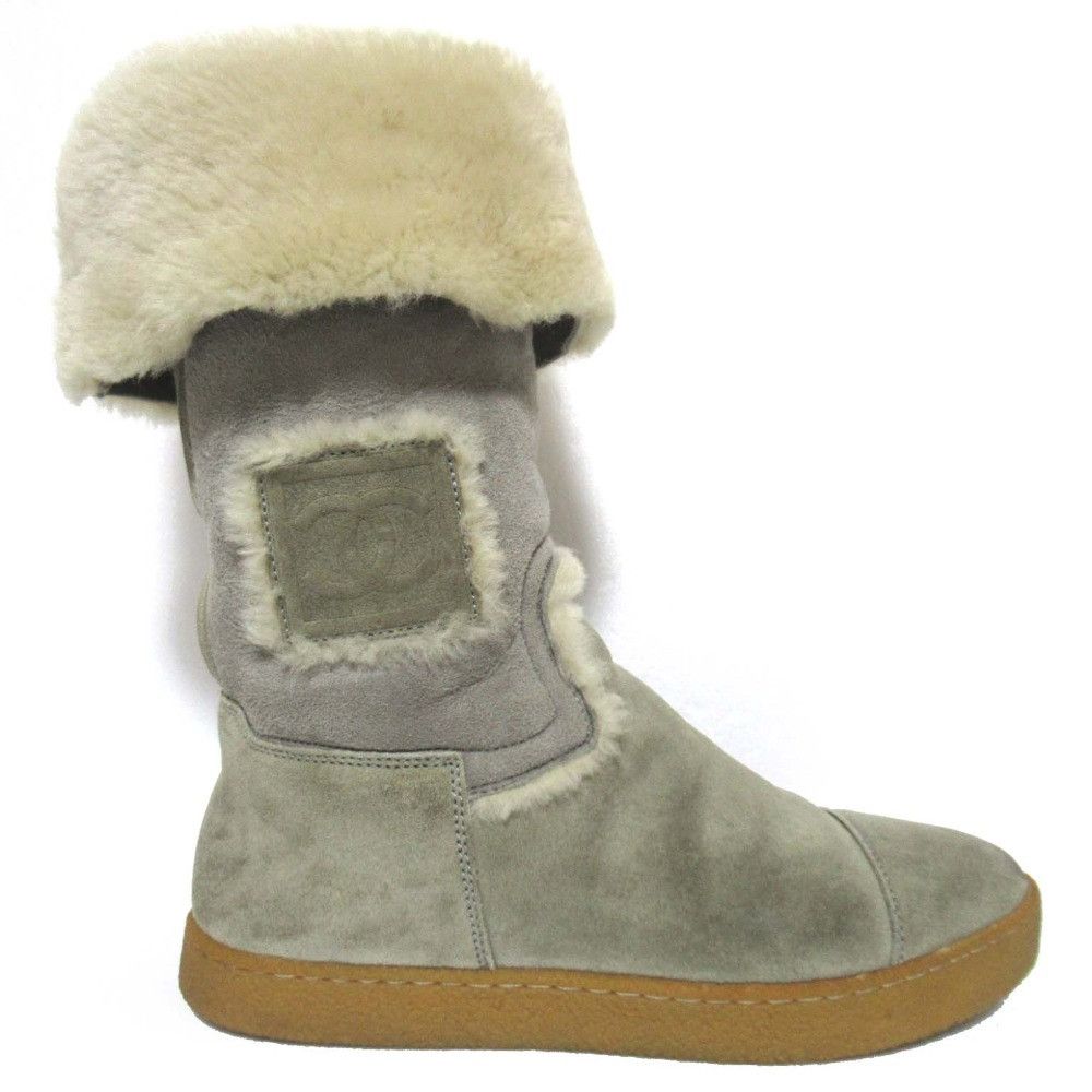 Chanel Chanel Chanel SPORTS Shearling Boots Fur Shoes DUTY FREE for USA Size ONE SIZE - 3 Thumbnail