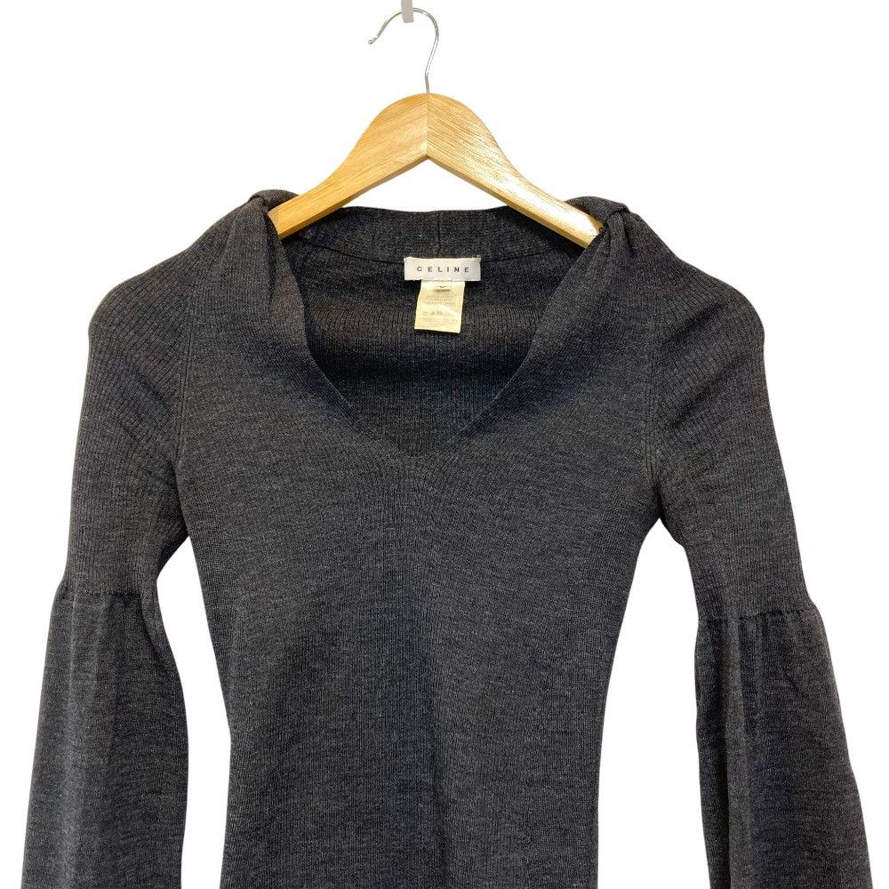 Celine Celine Celine V-Neck Rib Knit Top Textile Tops DUTY FREE for USA Size ONE SIZE - 3 Thumbnail