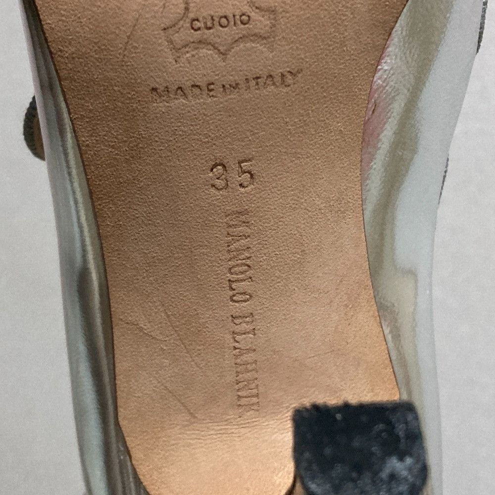 Manolo Blahnik Manolo Blahnik Manolo Blahnik Mary Jane Open Toe Pumps Leather Shoes DUTY FREE for USA Size ONE SIZE - 10 Thumbnail