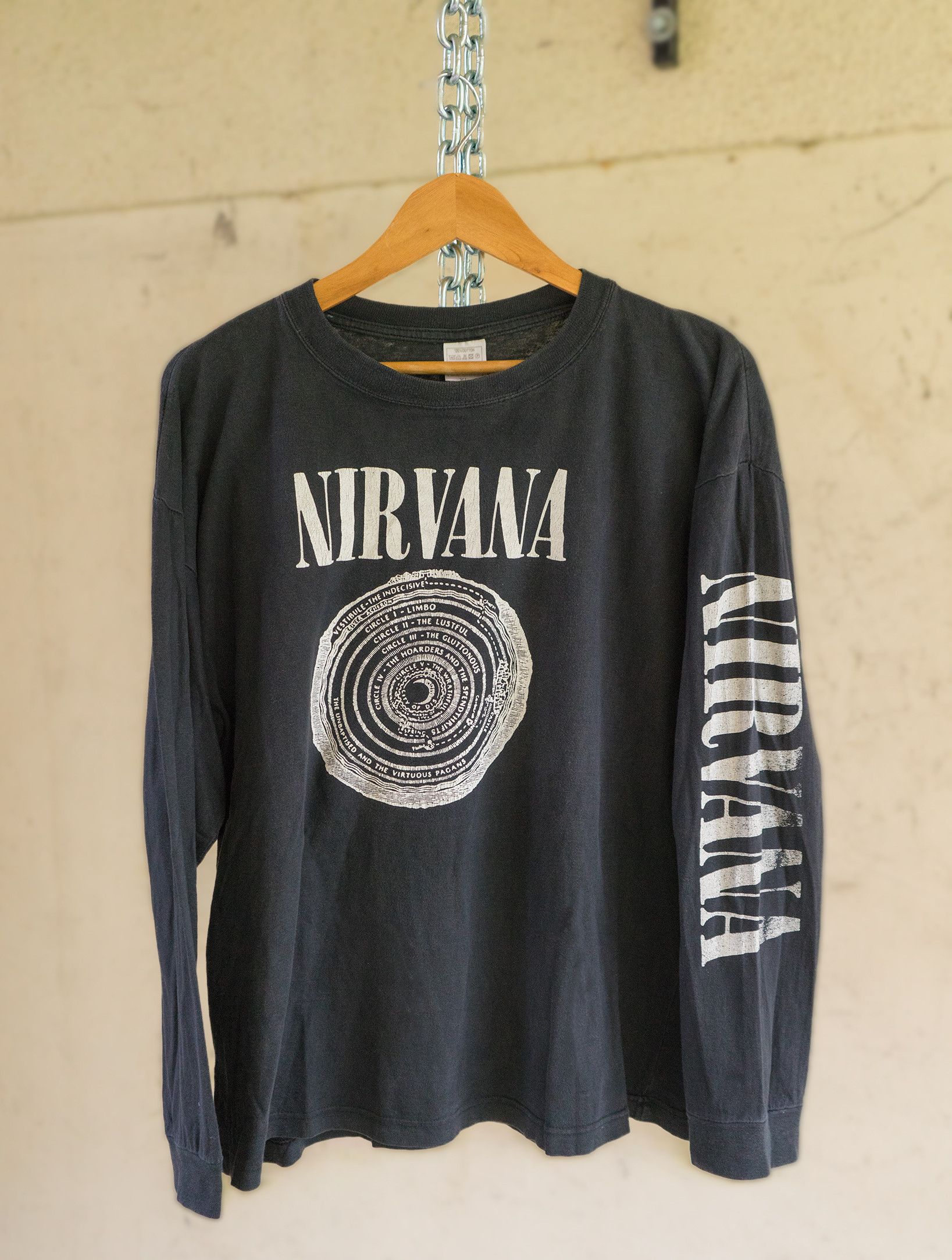 Band Tees × Nirvana × Vintage 1992 Long sleeves t-shirt Nirvana
