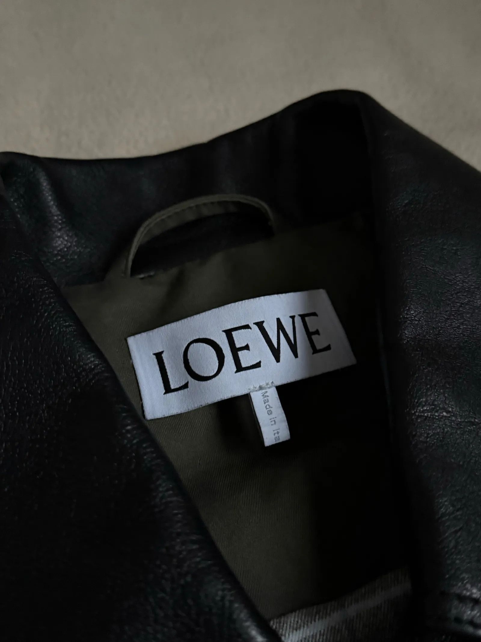 Loewe Loewe Leather and Canvas-Blend Bomber Jacket Leather Jacket Size US M / EU 48-50 / 2 - 2 Thumbnail