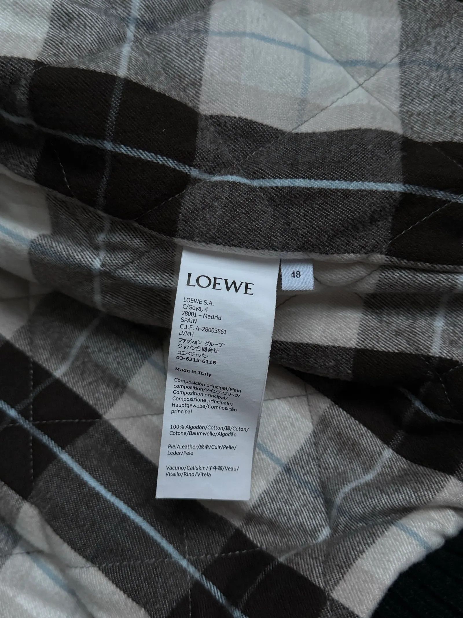 Loewe Loewe Leather and Canvas-Blend Bomber Jacket Leather Jacket Size US M / EU 48-50 / 2 - 3 Thumbnail