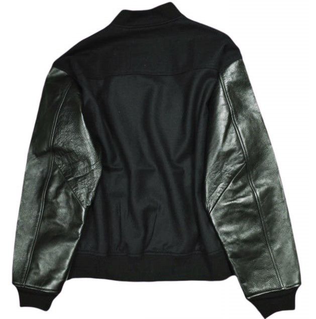 Other Other CHANGES REMAKE VARSITY JACKET Wool Cow Leather Varsity Jacket Textile Outerwear DUTY FREE for USA Size ONE SIZE - 2 Thumbnail