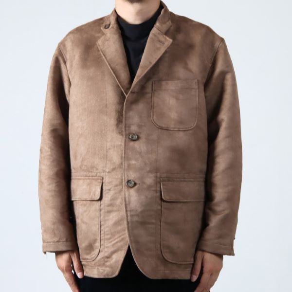 Other Other Engineered Garments Loiter Jacket Polyester Fake Suede Jacket Textile Outerwear DUTY FREE for USA Size ONE SIZE - 3 Thumbnail