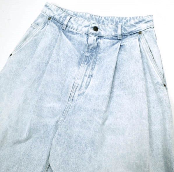 Other Other Hed Mayner PLEATED DENIM PANTS Cotton Denim Pants Textile Jeans HMMA67021A HA190 DUTY FREE for USA Size ONE SIZE - 6 Thumbnail