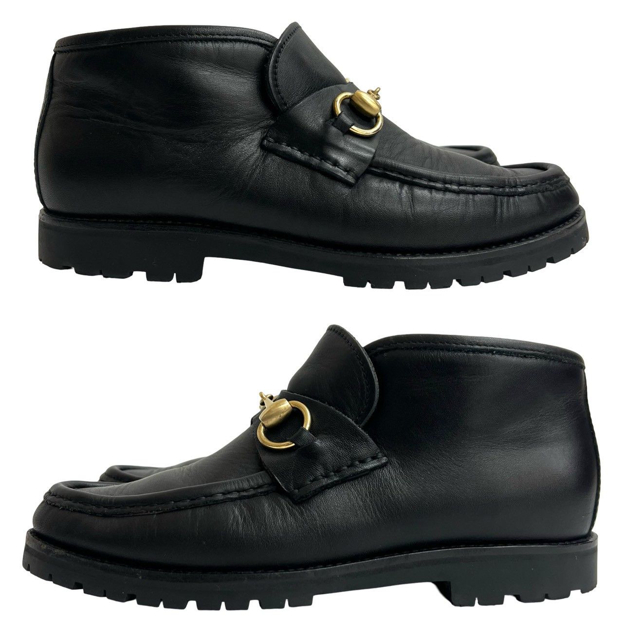 Gucci Gucci Gucci Horsebit Leather Short Boots Leather Shoes DUTY FREE for USA Size ONE SIZE - 4 Thumbnail